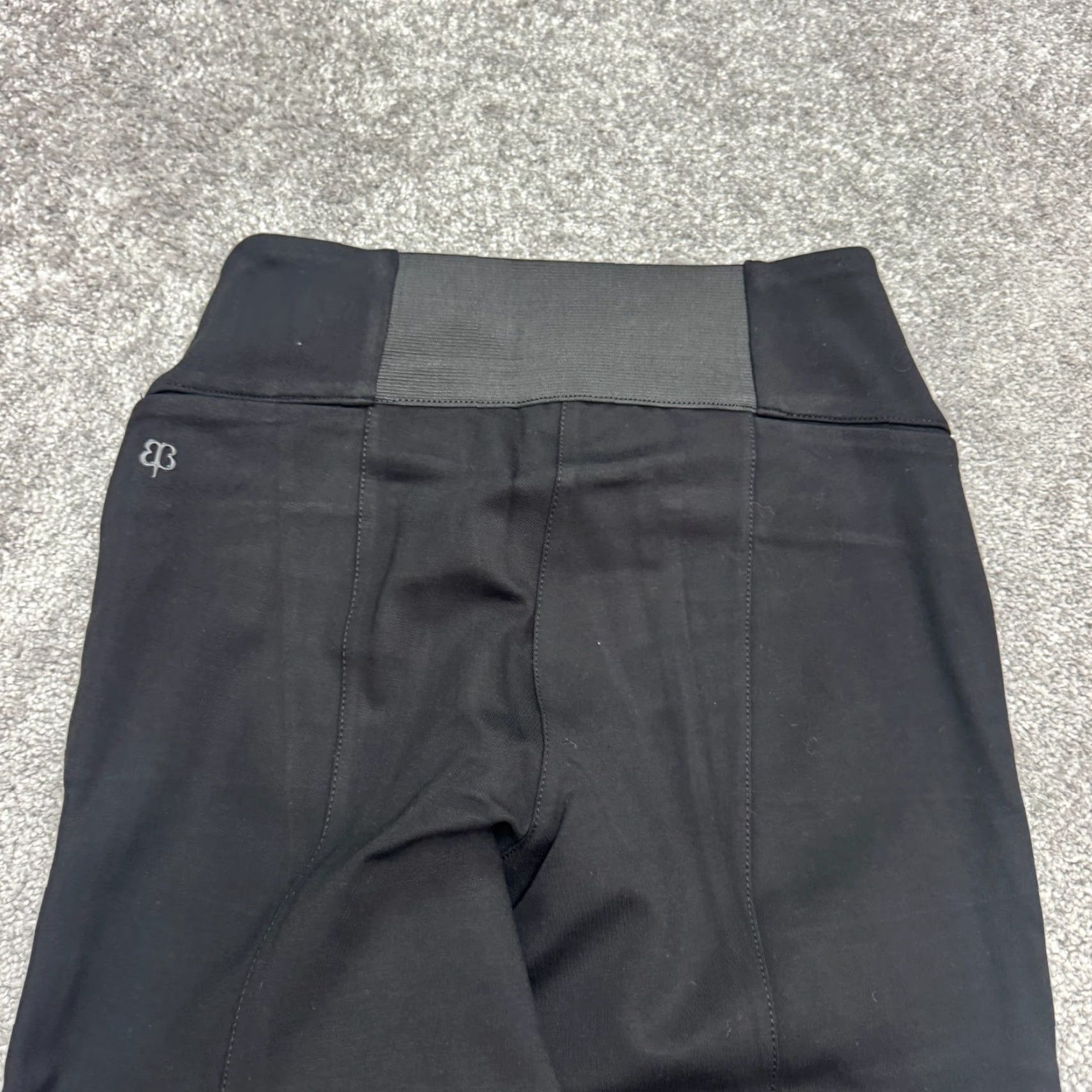 Vintage VINTAGE Betabrand Power Down Skinny Yoga Pants Womens Small Black Stretch Drawstring Casual Active Wear Size 28" / US 6 / IT 42 - 4 Thumbnail