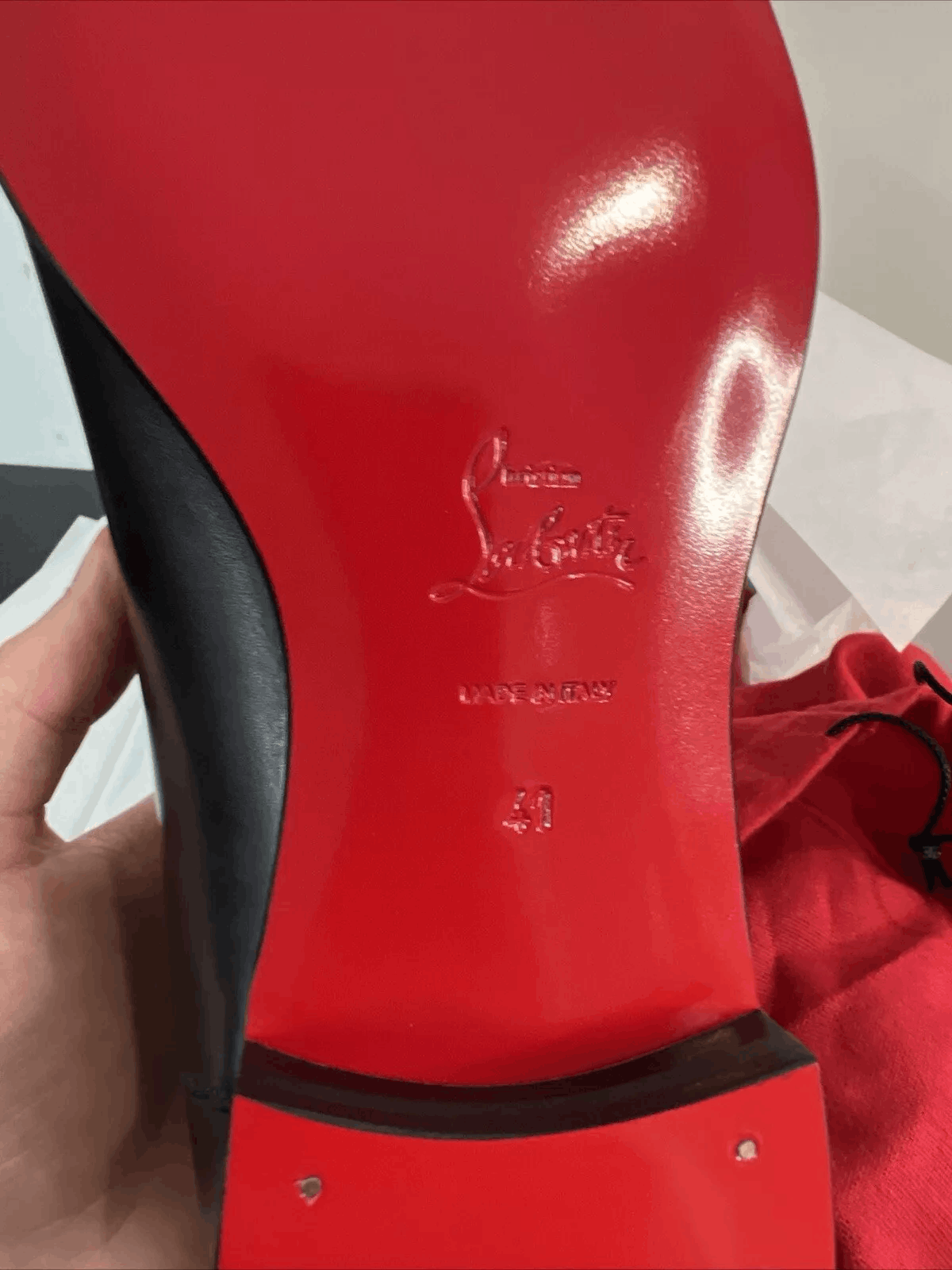 Christian Louboutin Christian Louboutin Greggo Black Leather Slip On EU 41 Size US 8 / EU 41 - 7 Thumbnail