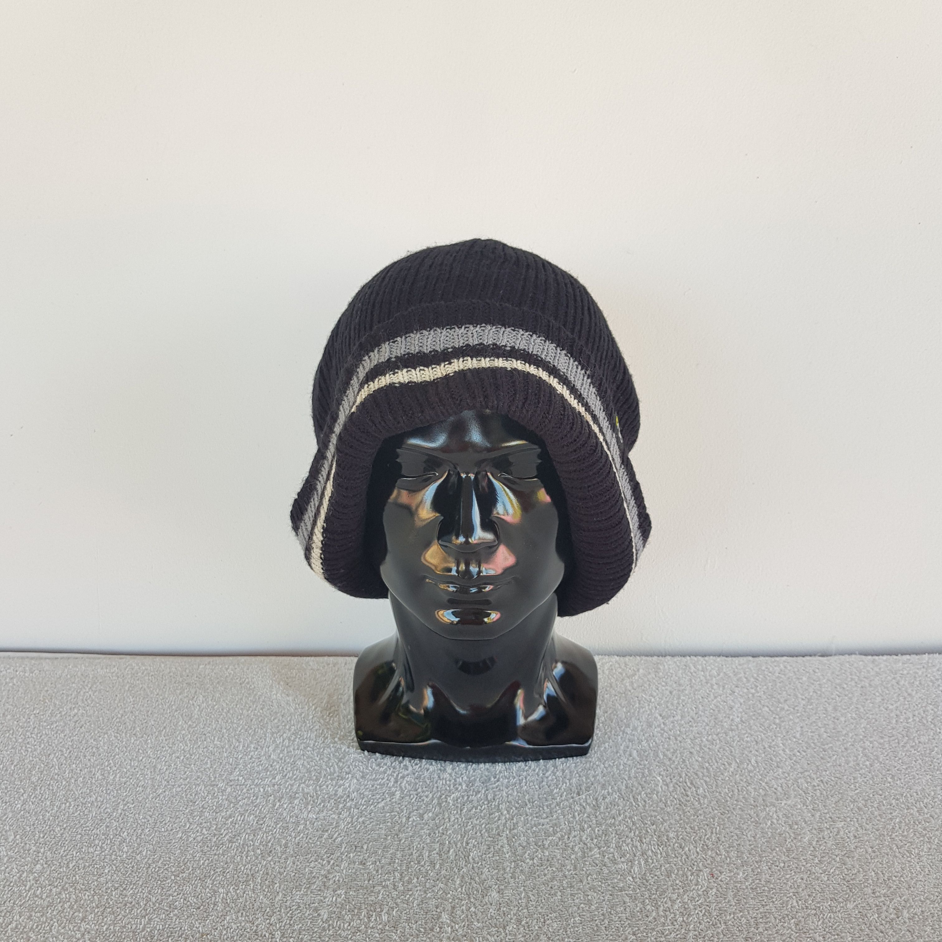 Japanese Brand Vintage Japanese Beanie Fair Isle Ribbed Knit Snow Caps Hat. Size ONE SIZE - 2 Thumbnail