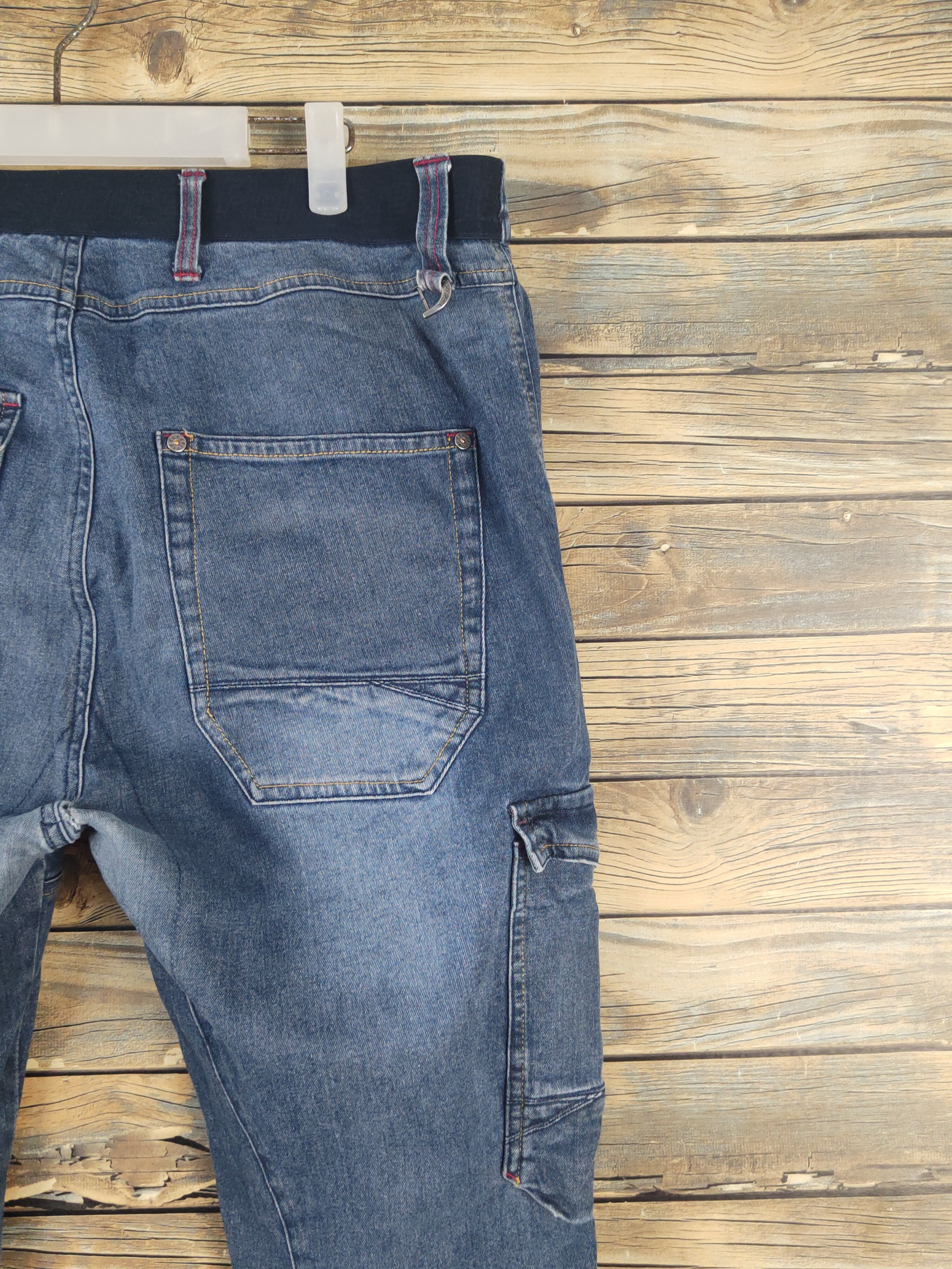 Japanese Brand FieldCore Dark Blue Distressed Ripped Jeans #W2005 Size US 35 - 11 Thumbnail