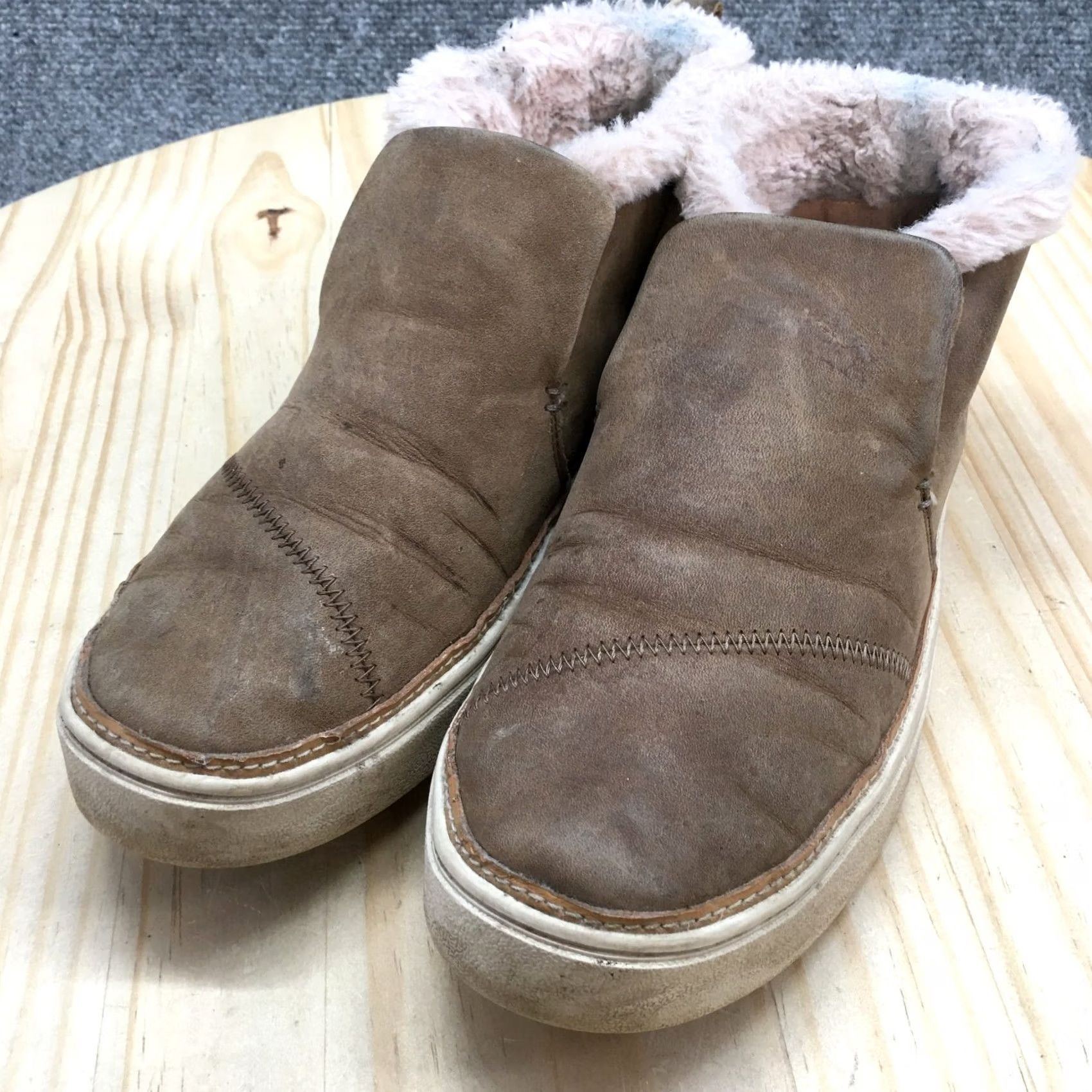 Toms TOMS Paxton Casual Mid Top Sneakers Brown Leather Slip On Womens Shoes - 9, Flat, Rubber Outsole, Breathable, Comfortable, Walking Casual Shoes Size M / US 6-8 / IT 42-44 - 3 Thumbnail