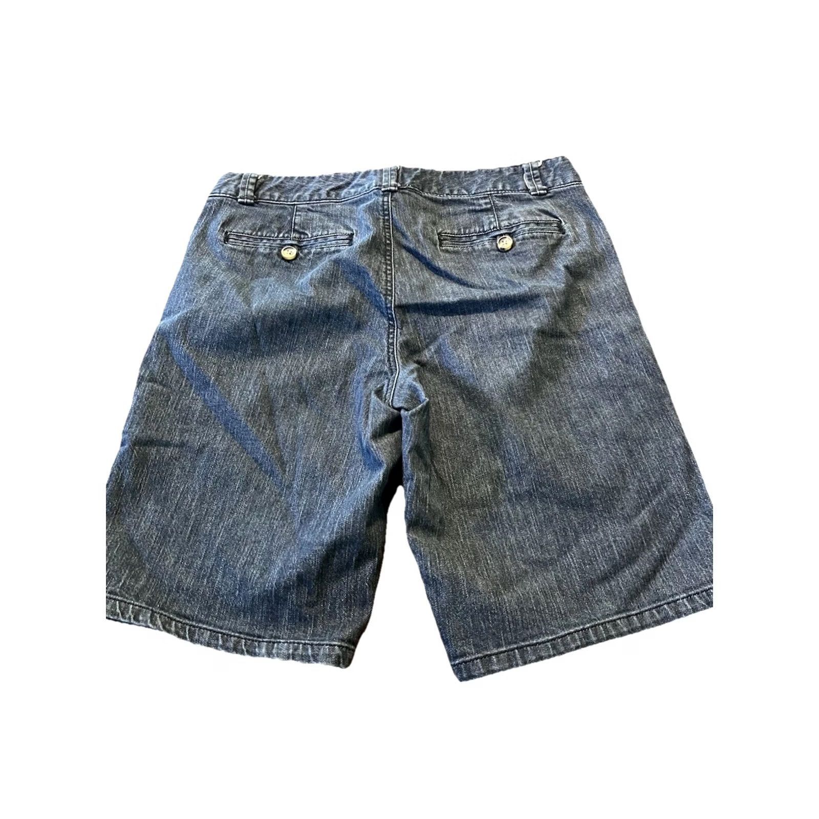 Dockers Dockers Womens Bermuda Jean Short Mid Rise Stretch Shorts Blue Size 6 Regular Inseam 9.5in Denim Cotton Blend Casual Womens Size 28" / US 6 / IT 42 - 6 Thumbnail
