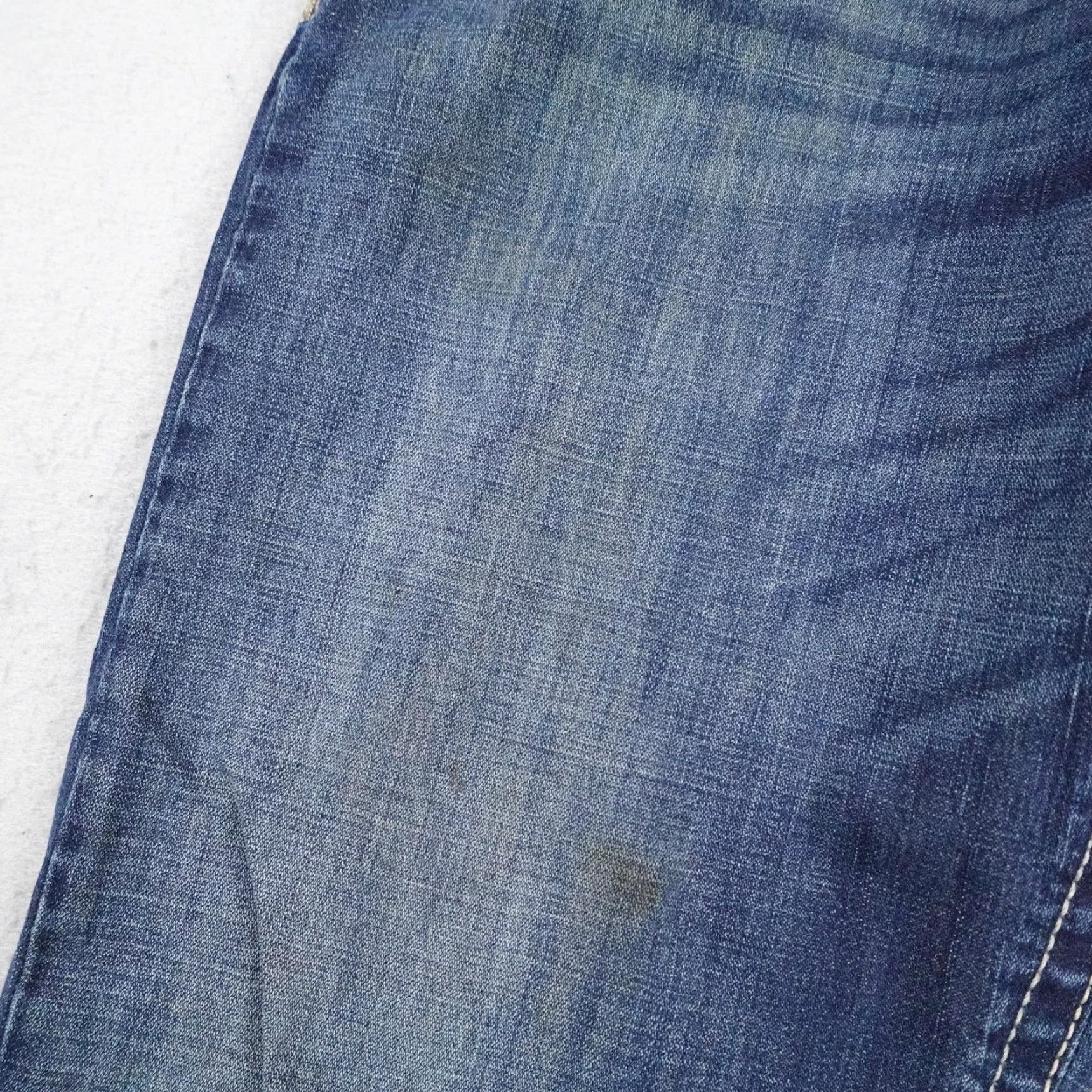 Denime Cinch Sawyer Jeans Mens 30x32 Blue Denim Straight 5-Pocket Western Whisker Faded Size US 30 / EU 46 - 4 Thumbnail