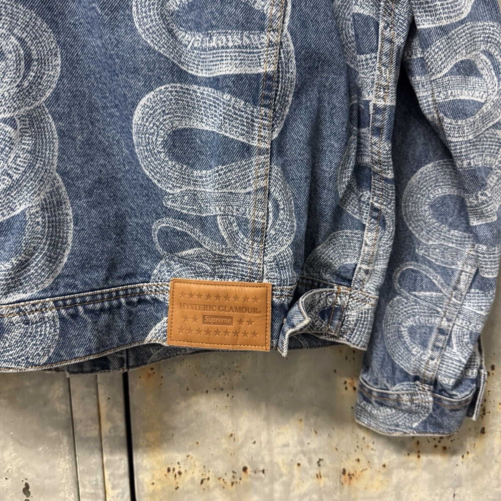 Supreme Hysteric Glamour Supreme Denim Snake Blue Medium Jacket Size US M / EU 48-50 / 2 - 6 Thumbnail