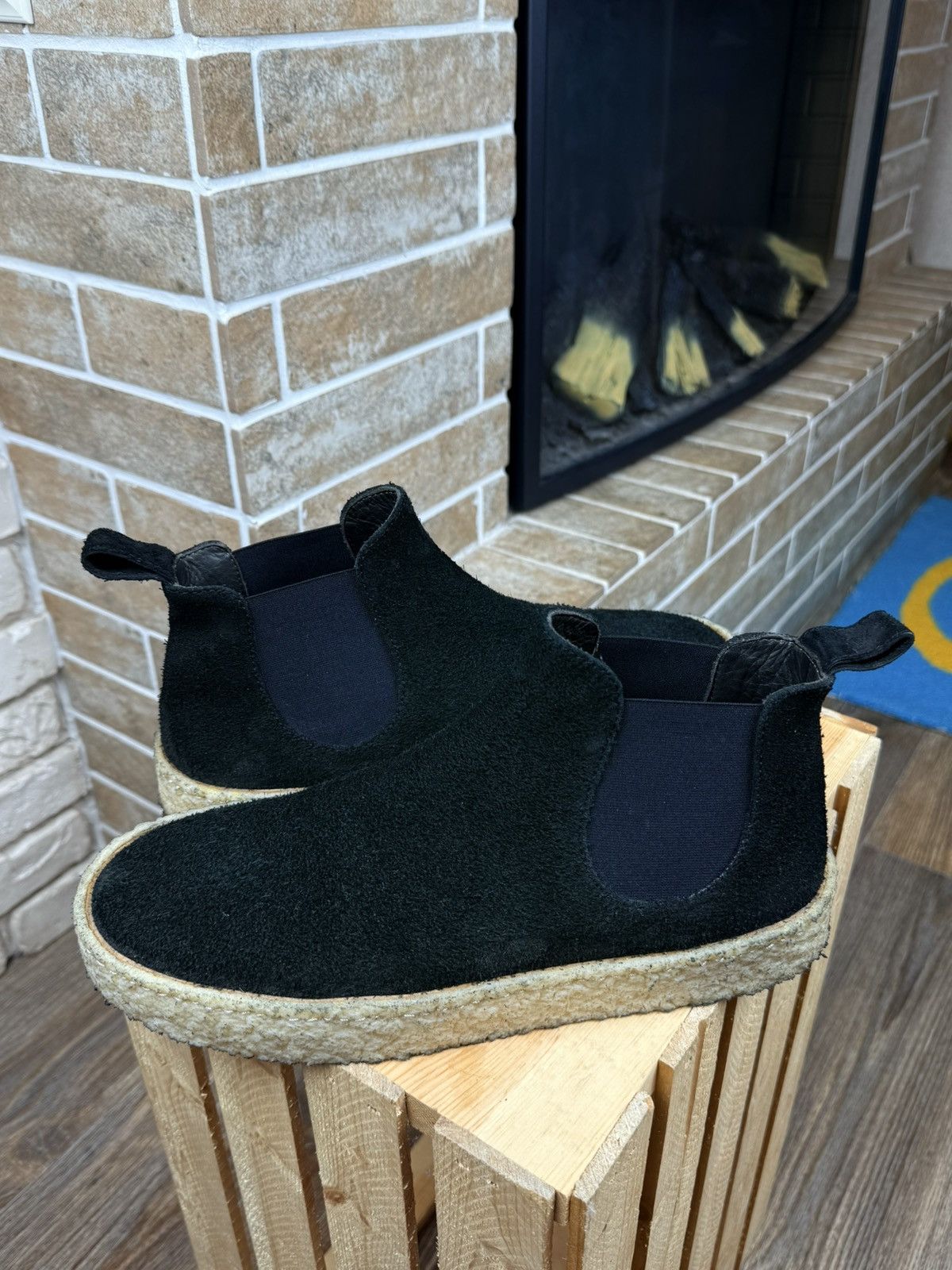 Marsell Marsell Black Suede Crepe Chelsea Beatle Boots Size US 9 / EU 42 - 7 Thumbnail