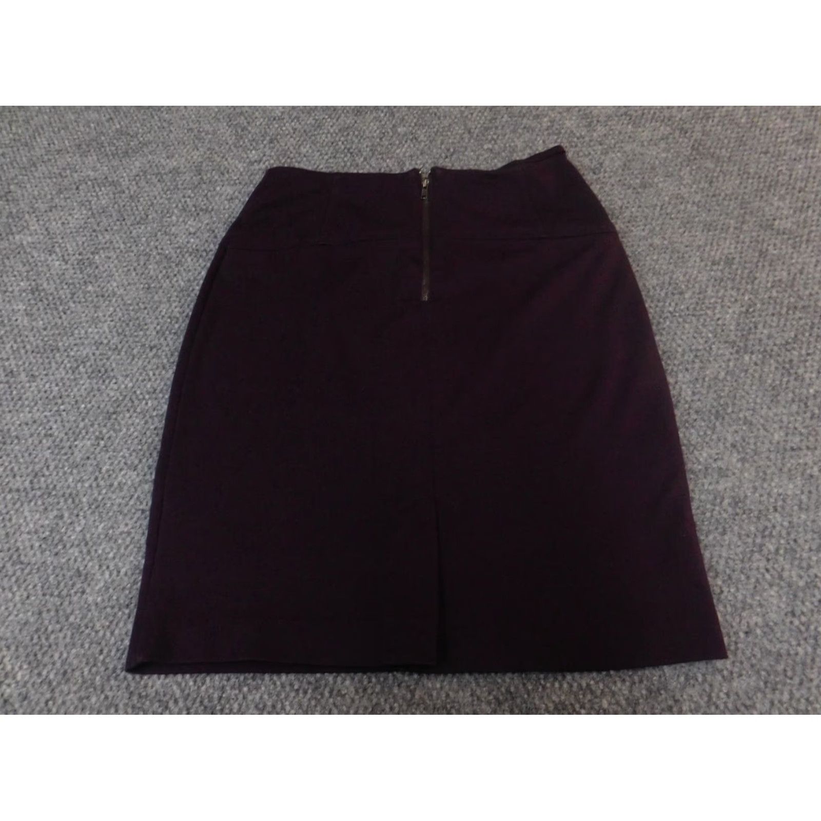 Vintage New York and Company Skirt Womens 6 Purple Zip Knee Length A-Line Plaid Zipper Midi? Size 28" / US 6 / IT 42 - 7 Thumbnail