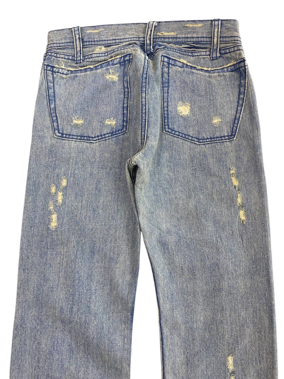Japanese Brand Japanese Brand Acid Blue Wash Style Distressed Jeans Size US 27 - 4 Thumbnail