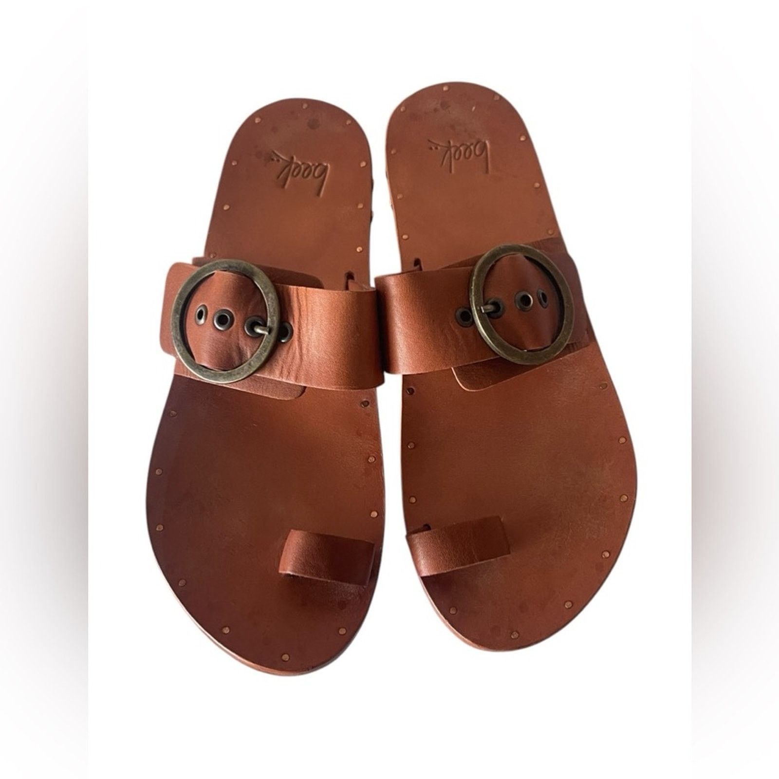 Beek Swift Loop Toe Sandal Brown Size:9