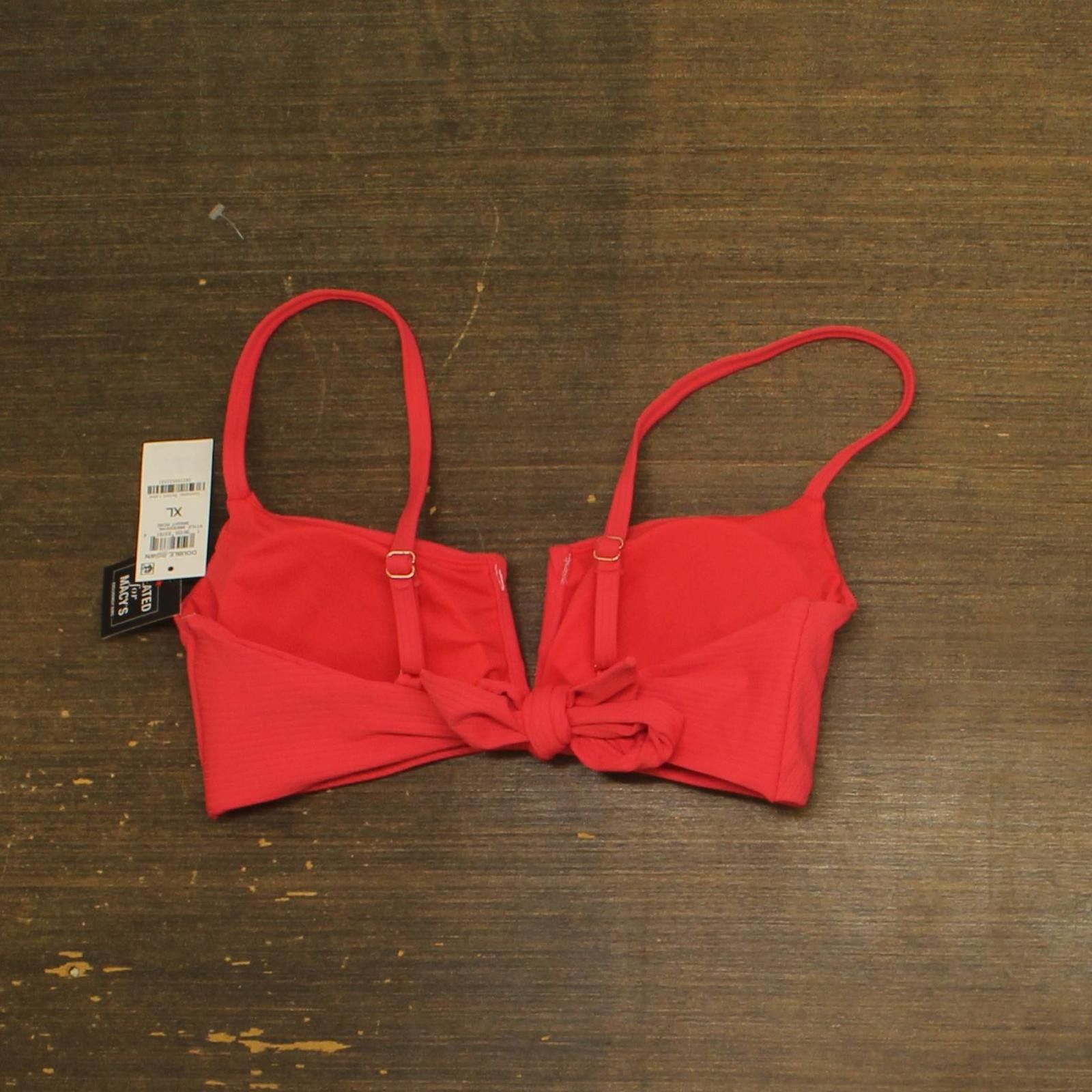 Bar III Nwt Bar Iii Bralette Bikini Swim Top Bright Rose Pink Xl Size ONE SIZE - 2 Thumbnail