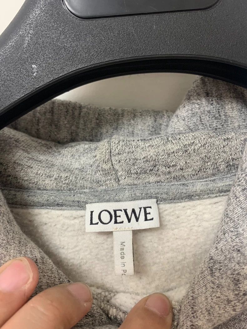 Loewe LOEWE Grey embroidered logo long hat rope sweater hoodie Size L / US 10 / IT 46 - 4 Thumbnail
