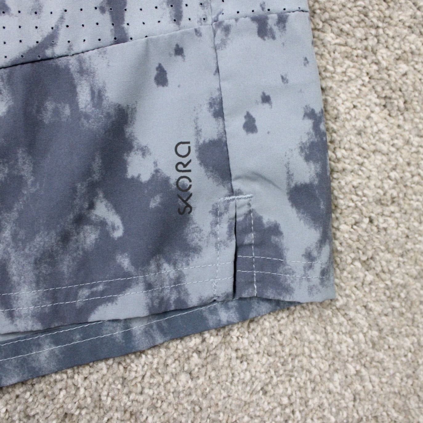 Vintage Skora Shorts Mens Large Blue/Gray Quick Dry Lined Drawstring 7" Inseam Bermuda Regular Size US 33 - 4 Thumbnail