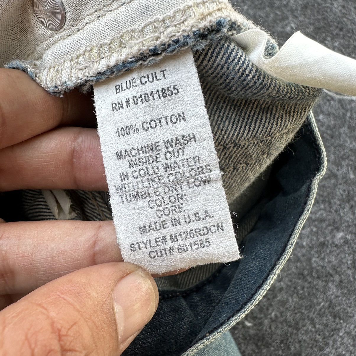 If Six Was Nine Blue Cult Made in Usa Flare Distressed Denim D671 Size US 30 / EU 46 - 16 Thumbnail