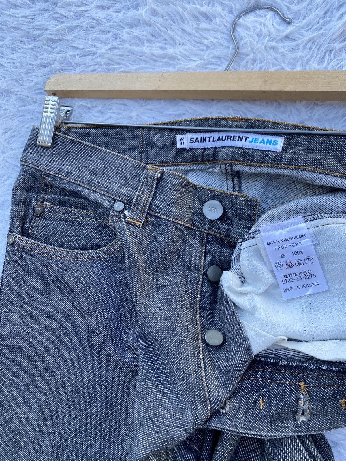 Yves Saint Laurent Rare Vintage Saint Laurent Jeans YSL Denim Made in Portugal Size US 29 - 13 Thumbnail