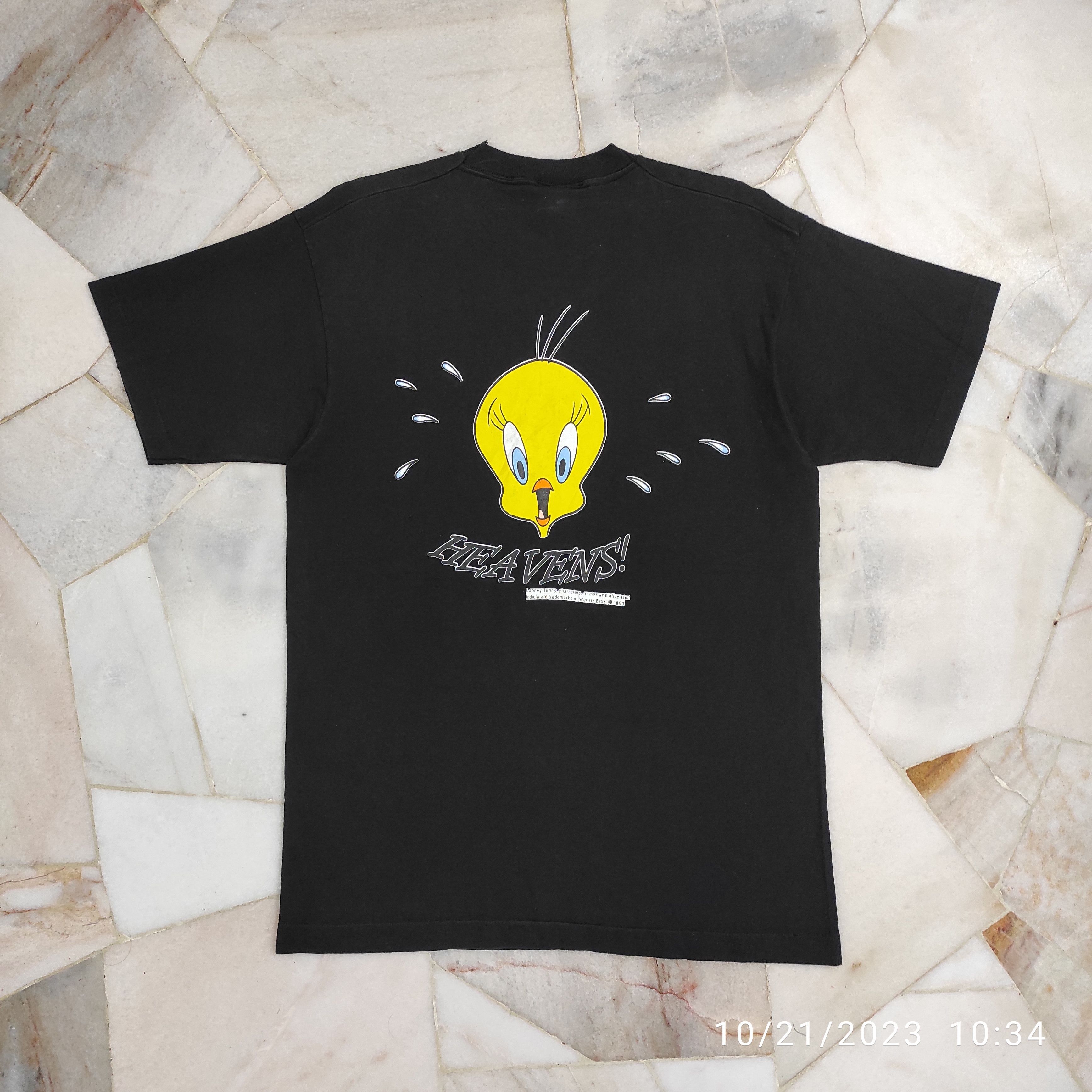 Cartoon Network RARE VINTAGE 1993 LOONEY TUNES TWEETY BIRD HEAVENS! TEE Size US L / EU 52-54 / 3 - 11 Thumbnail
