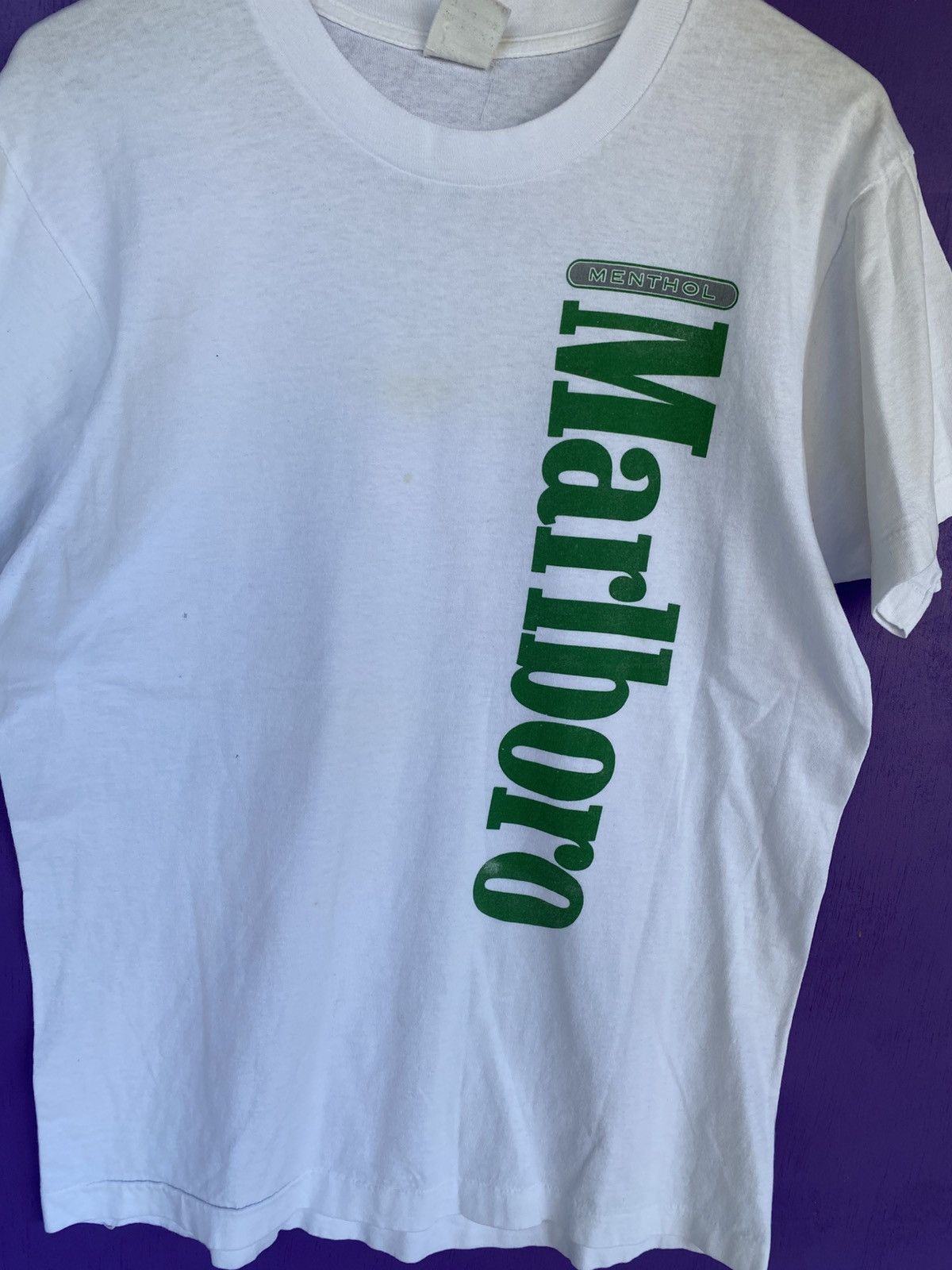 Marlboro Vintage 80s Marlboro menthol cigarette promo t-shirt Size US L / EU 52-54 / 3 - 3 Thumbnail