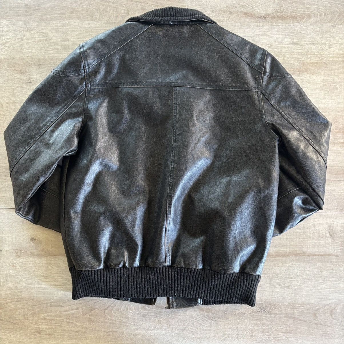 Guess Guess Leather Bomber Jacket Size US M / EU 48-50 / 2 - 2 Thumbnail