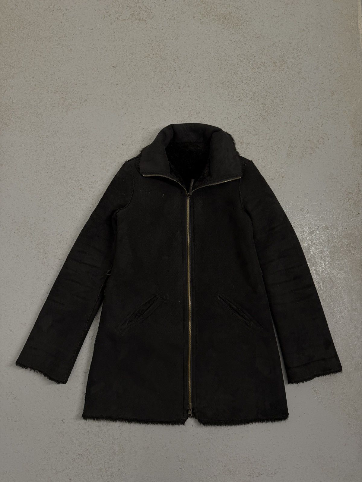 Armani Armani Jeans Fur /Suede Reversible Coat Size L / US 10 / IT 46 - 2 Thumbnail