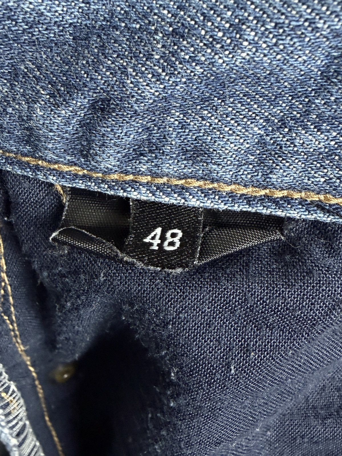 Gucci Gucci Tom Ford Vintage Raw Hem Leather Patch Denim Jeans Size US 30 / EU 46 - 8 Thumbnail
