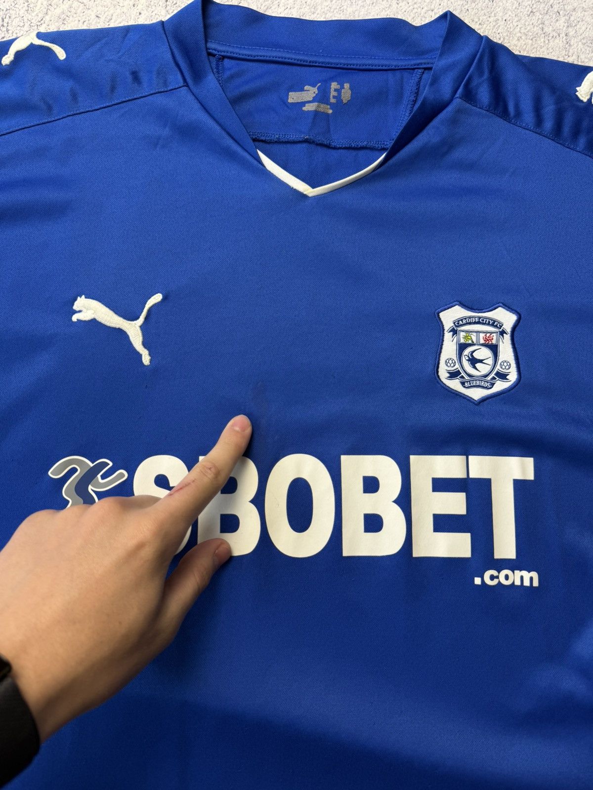 Puma Vintage Puma Cardiff City 2009/10 Home Shirt Soccer Jersey Size US XL / EU 56 / 4 - 14 Thumbnail