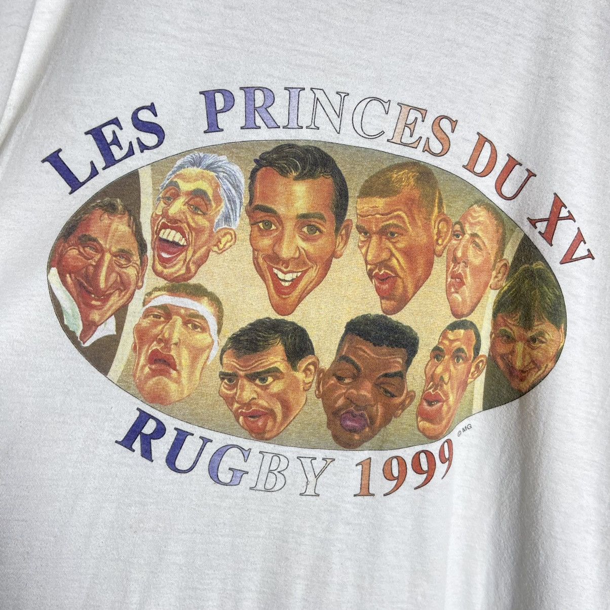 Vintage Vintage 90s Rugby World Magazine Big Head T-Shirt Size US L / EU 52-54 / 3 - 2 Thumbnail