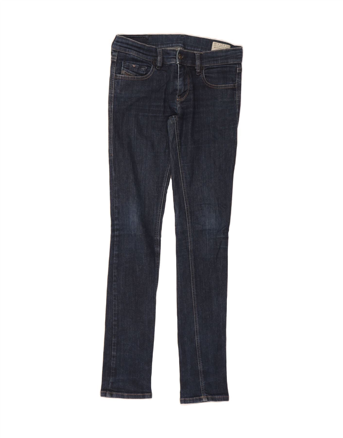 Diesel Womens Livy Super Slim Straight Jeans W27 L32 Blue Cotton Size 42" / US 20 - 1 Thumbnail