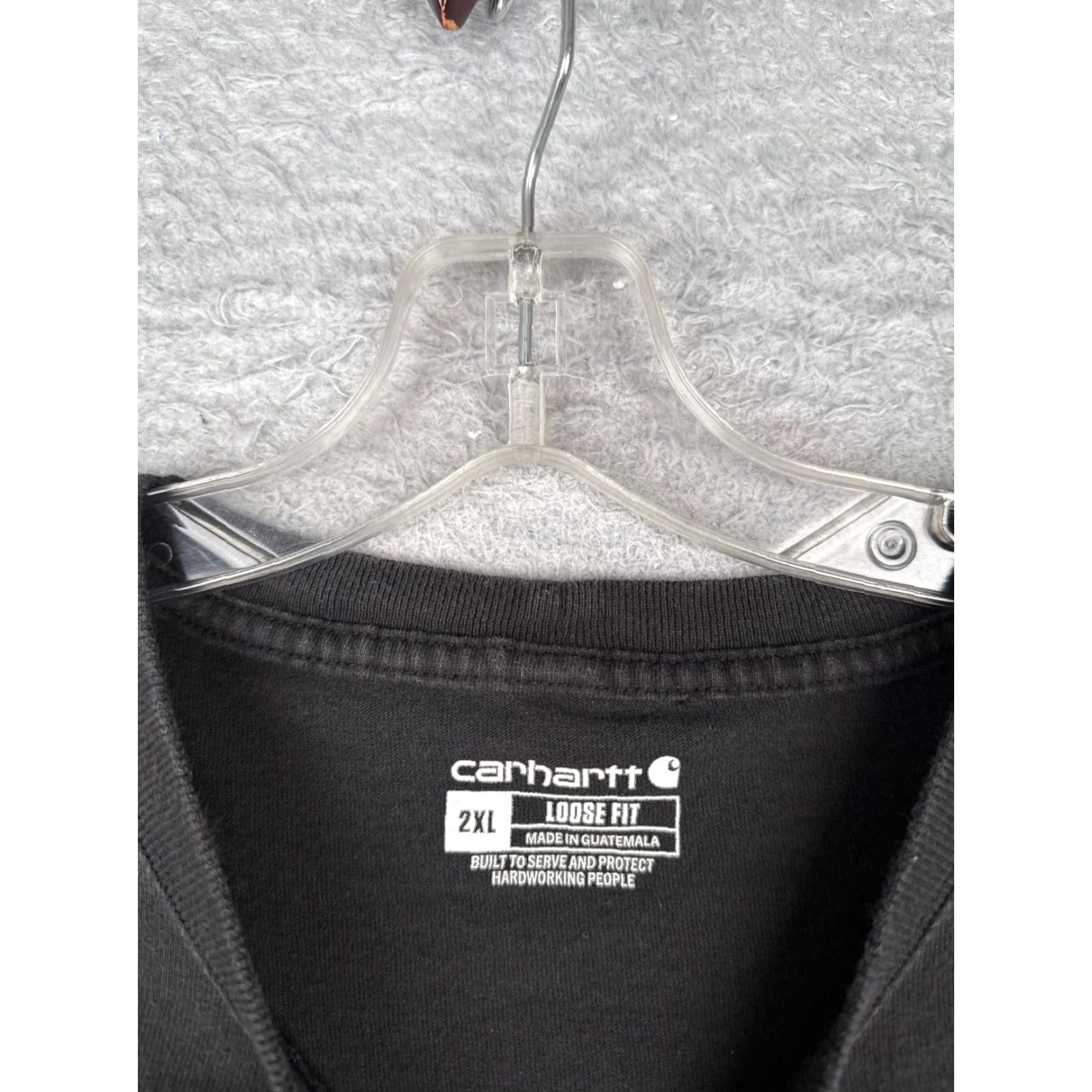 Carhartt Carhartt Shirt Men 2XL Black Long Sleeve Crew Cotton Pocket Workwear Size US XXL / EU 58 / 5 - 7 Thumbnail