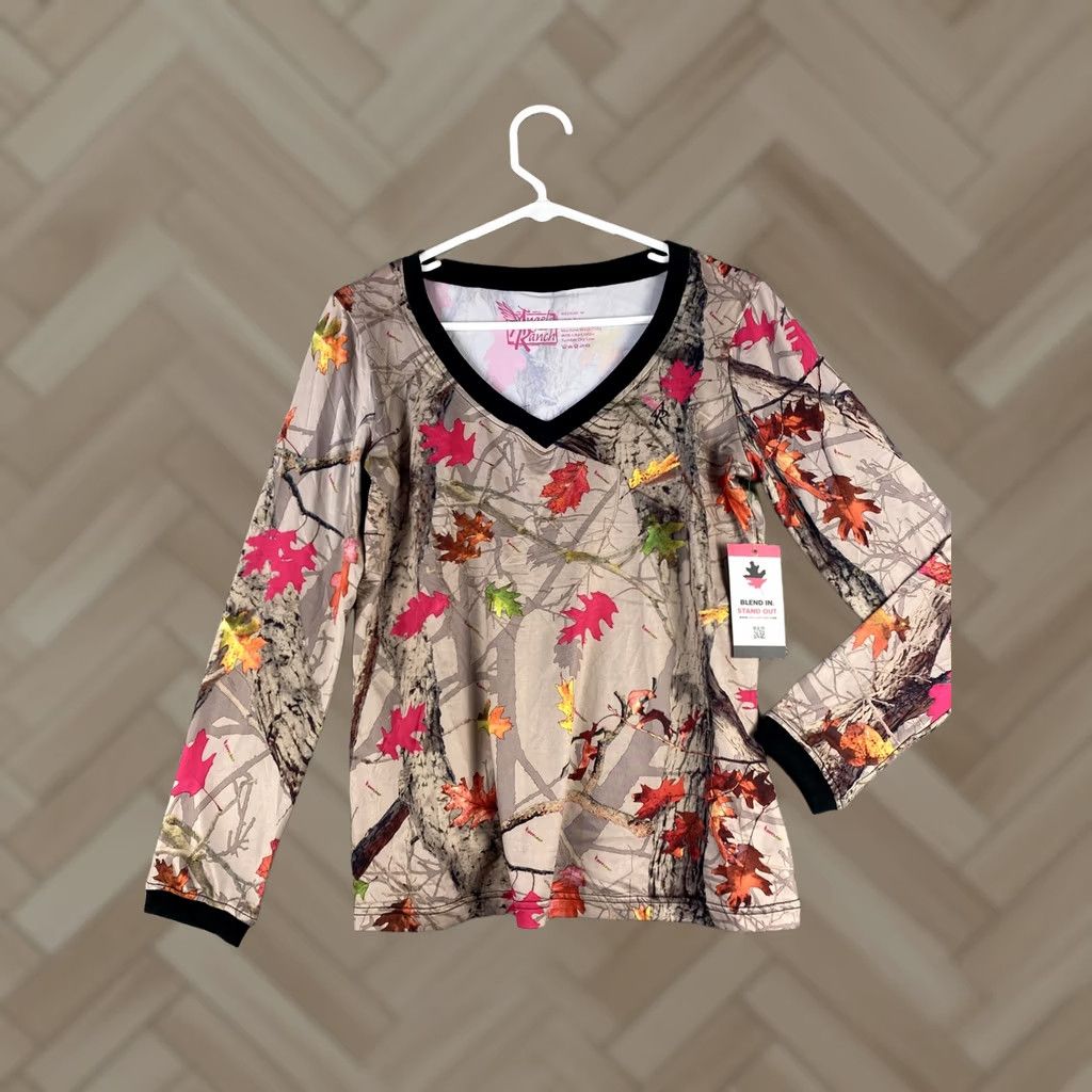 Vintage Angel Ranch Shirt Womens Long Sleeve Dri-Fit Charge Workout Hot Leaf/35-58 Size M / US 6-8 / IT 42-44 - 1 Thumbnail