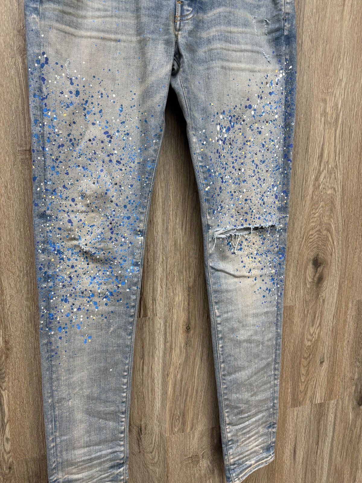 Amiri Mike Amiri Paint Crystals Jeans Size US 31 - 4 Thumbnail