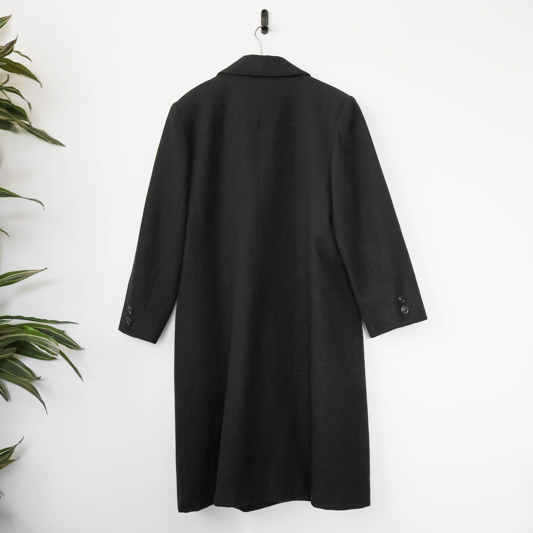 Vintage Vintage Adolfo Lined Black Wool Overcoat Made In Ukraine Size US L / EU 52-54 / 3 - 5 Thumbnail