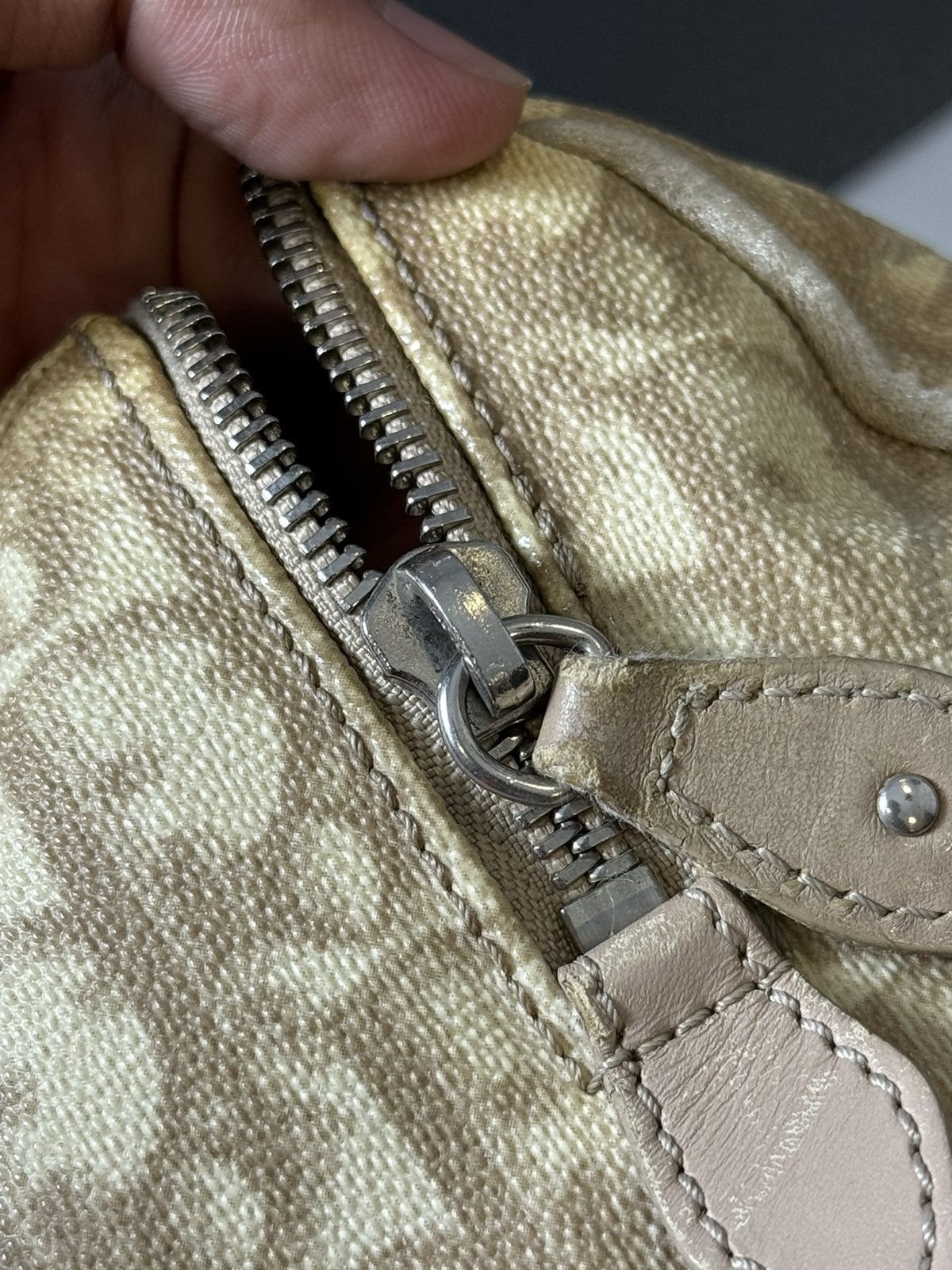 Dior Dior Brown Dior Oblique Romantique Canvas Handbag Beige Size ONE SIZE - 11 Thumbnail