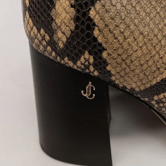 Jimmy Choo Jimmy Choo Bryelle 85 Dijon Snake Print Leather Boots - EU36 Size US 6 / IT 36 - 9 Thumbnail