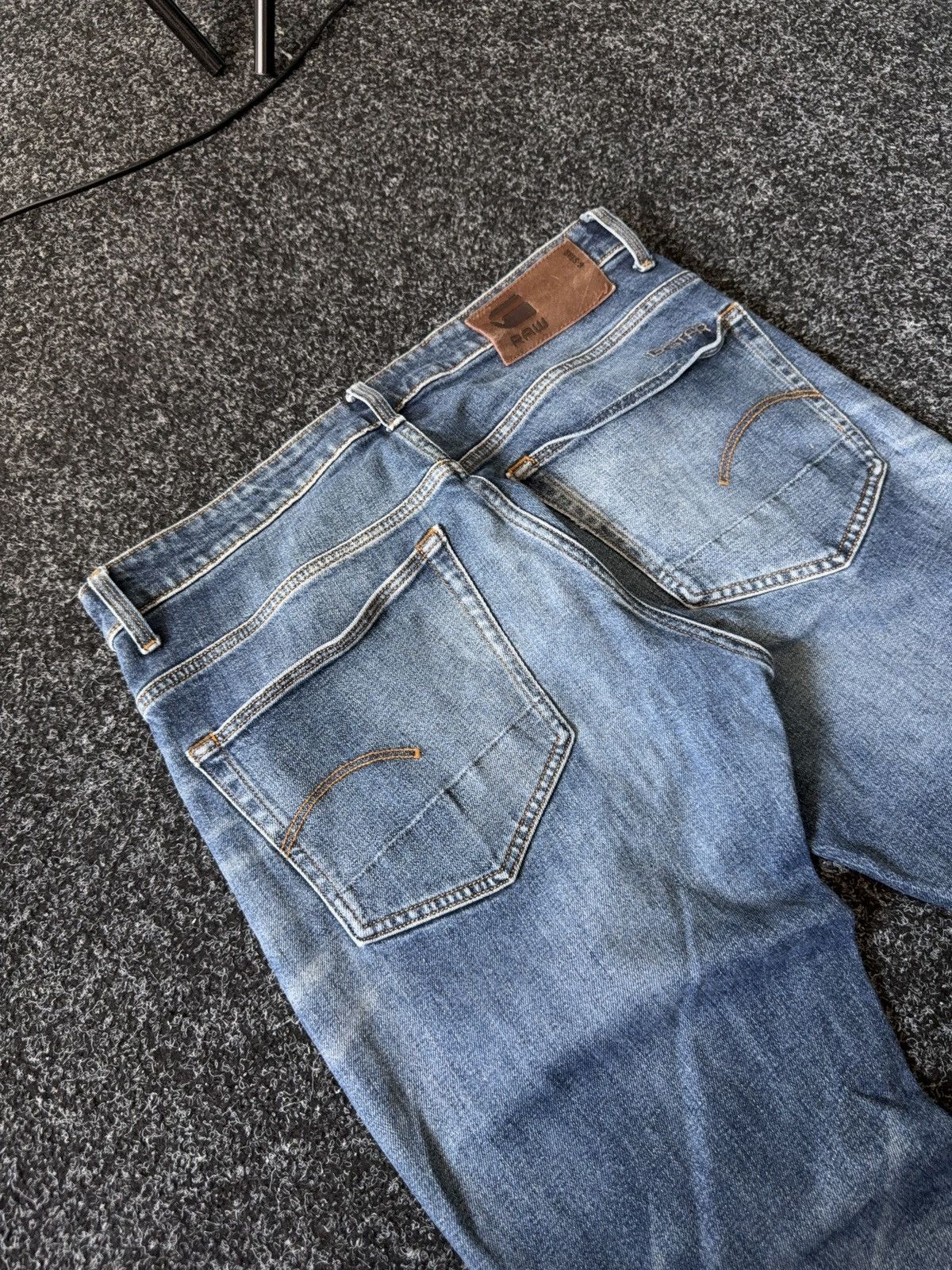 G-Star Retro Y2K 90s G-Star RAW 3301 Straight Faded Denim Jeans Size US 34 / EU 50 - 16 Thumbnail