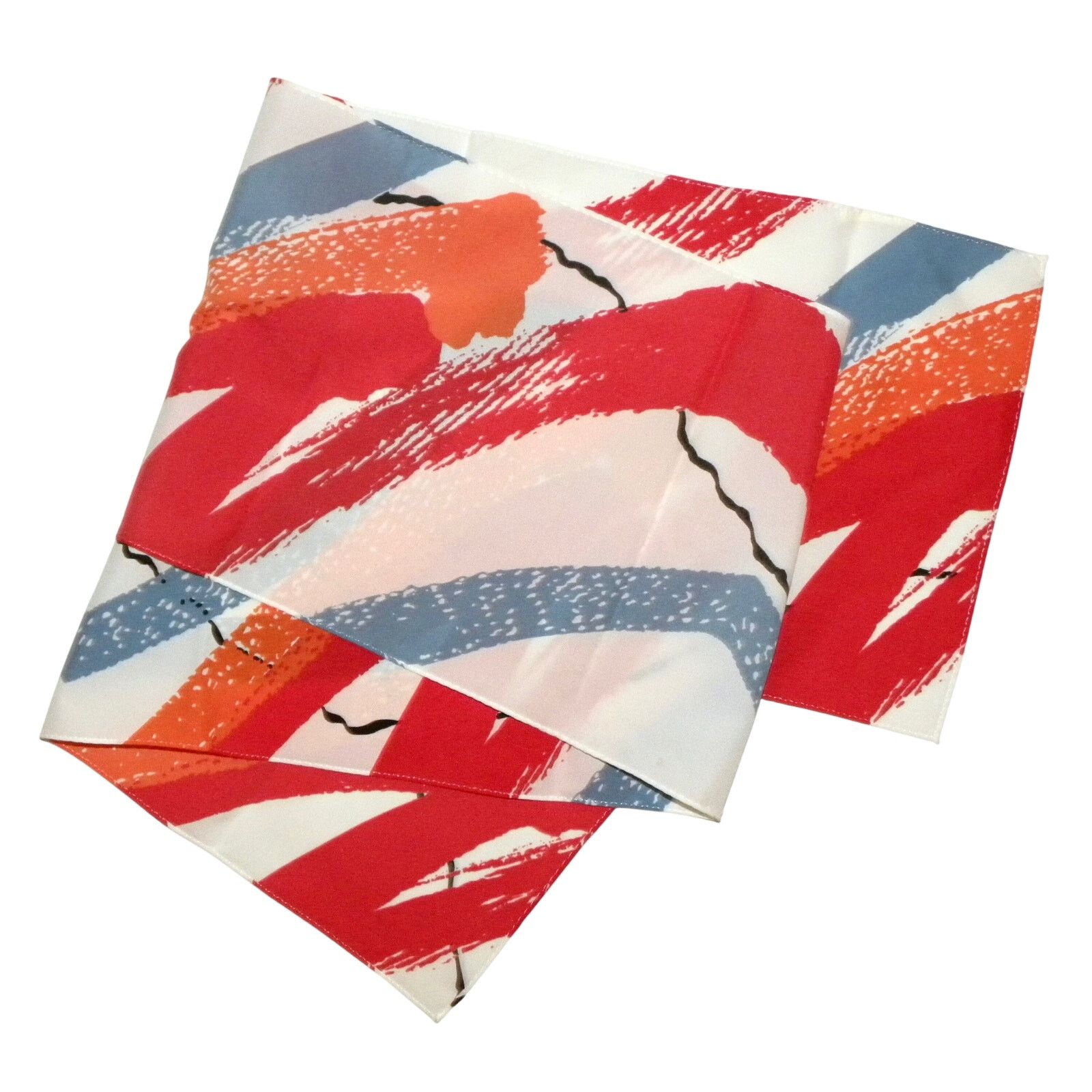 Vintage 70s Neck Scarf Bow Bold MOD Hair Scarf | 53" x 9.25" Size ONE SIZE - 5 Thumbnail