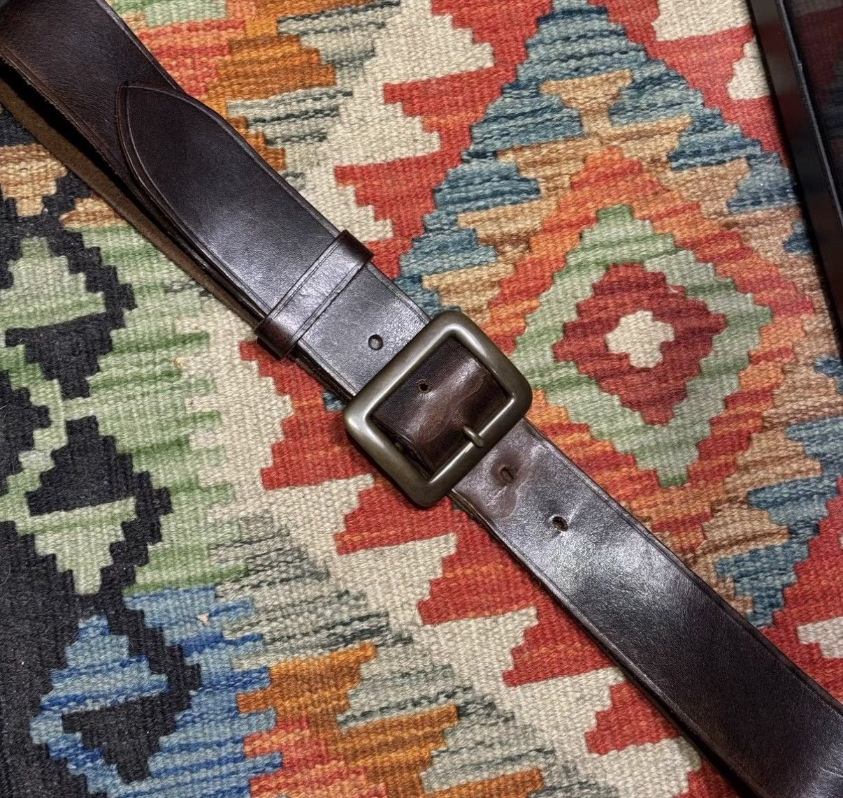 RRL Ralph Lauren RRL Ralph Lauren Double RL Leather Belt K22 Size ONE SIZE - 7 Thumbnail