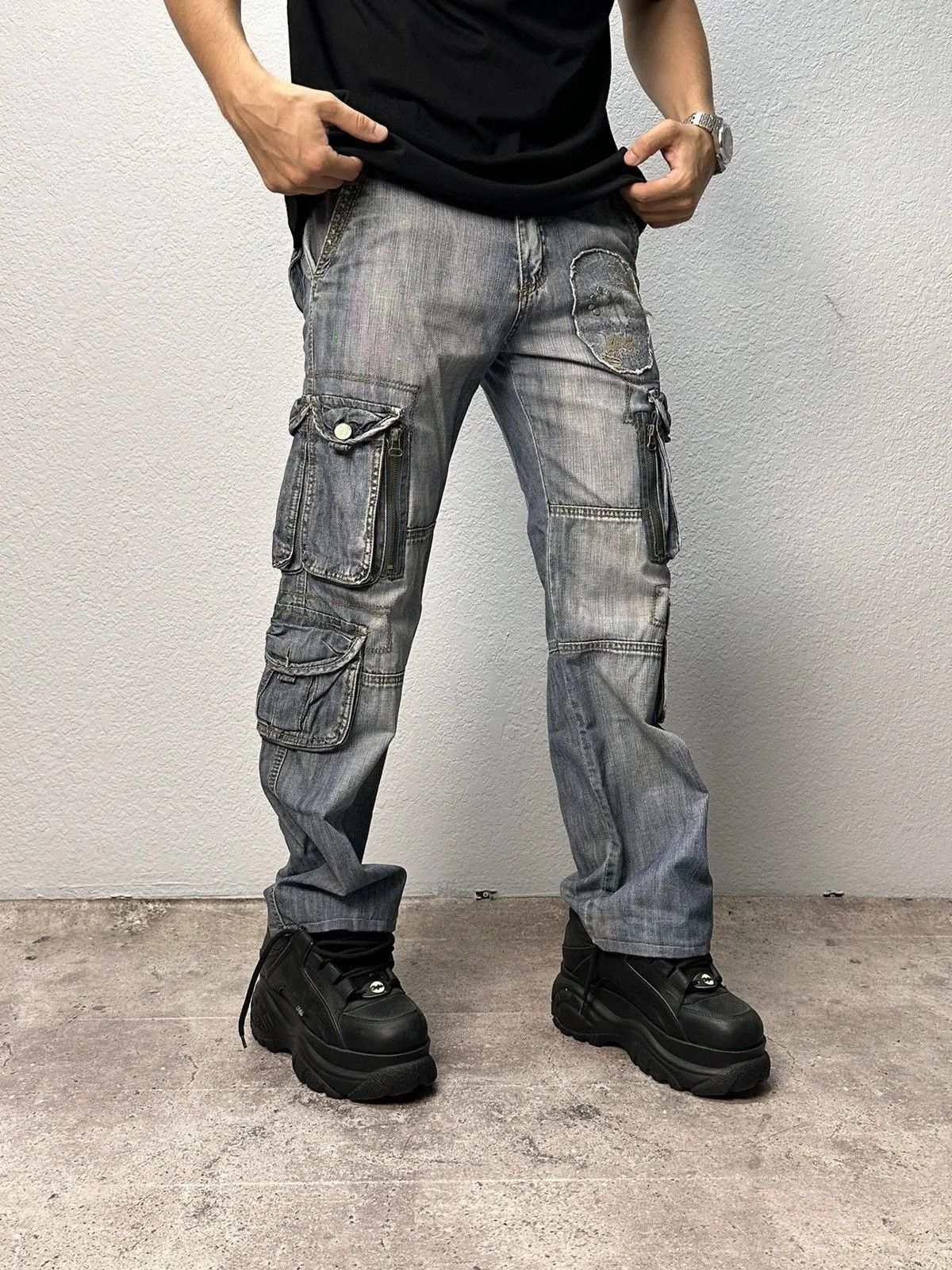 Hysteric Glamour Cargo Pants Baggy LGB Flare Military Style Streetwear Y2K Size US 30 / EU 46 - 6 Thumbnail