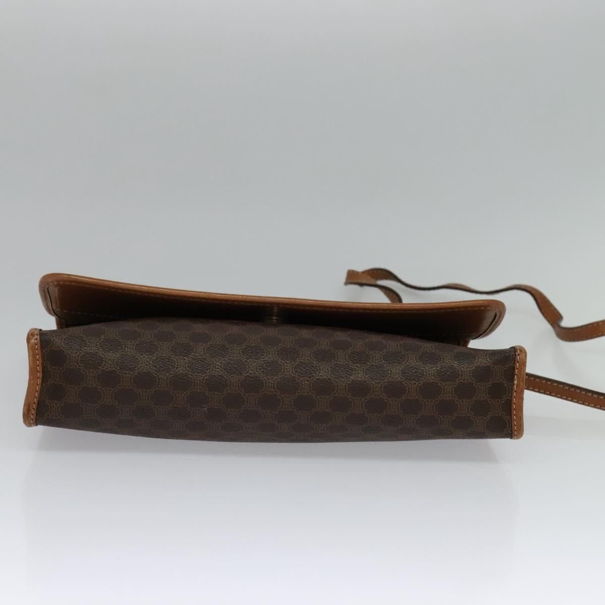 Celine CELINE Macadam Canvas Shoulder Bag Pvc Leather Brown Gold Size ONE SIZE - 9 Thumbnail