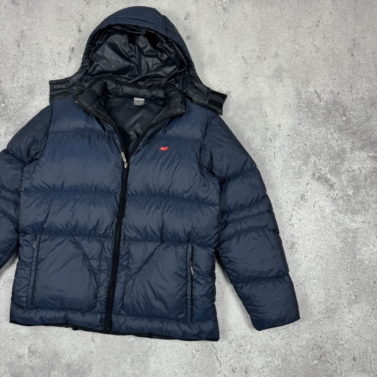 Nike × Vintage Vintage Nike 00’s Hooded Puffer Down Jacket Size US L / EU 52-54 / 3 - 6 Thumbnail