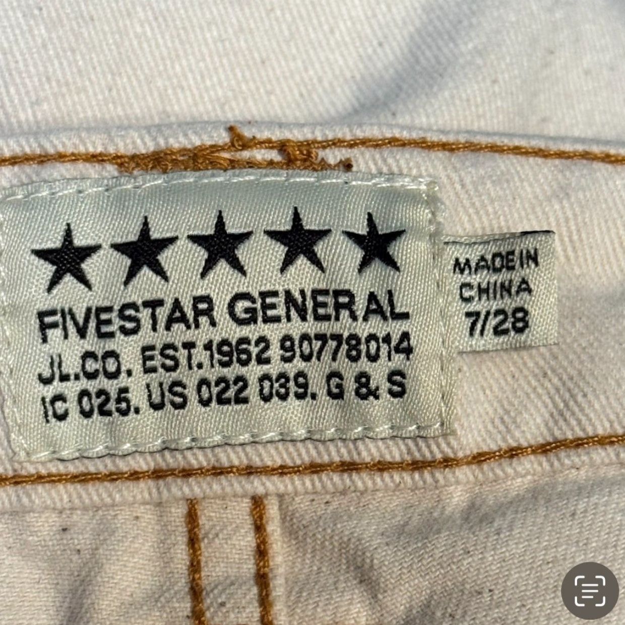 Vintage Five Star General Pants Womens 7/28 Beige Cropped Twill Button Fly Relaxed City Casual Womens Size 28" / US 6 / IT 42 - 6 Thumbnail