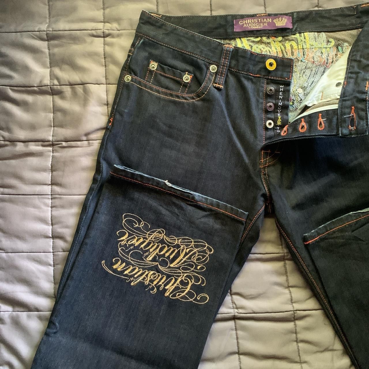 Ed Hardy Christian Audigier jeans/ Waist 34/Length 34 Size US 34 / EU 50 - 4 Thumbnail