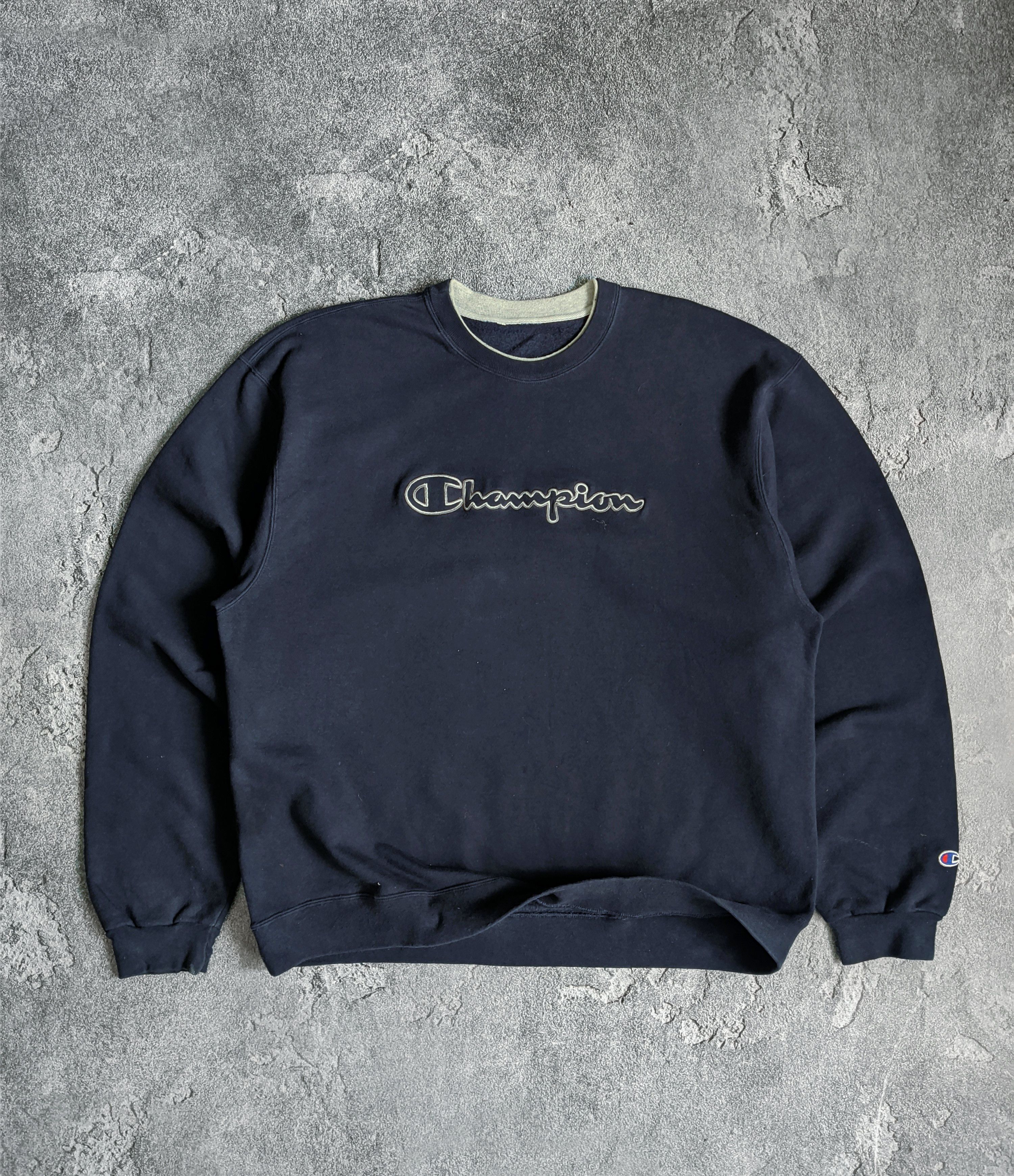 Champion Vintage Champion sweatshirt embroidered logo y2k Size US XL / EU 56 / 4 - 1 Thumbnail