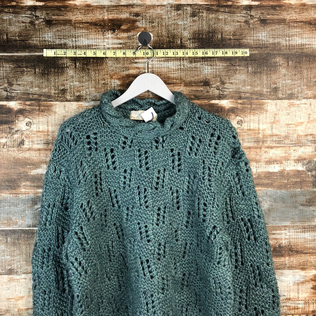 Vintage Japanese Brand crochet vintage Green Knitwear #A1947 Size US M / EU 48-50 / 2 - 2 Thumbnail
