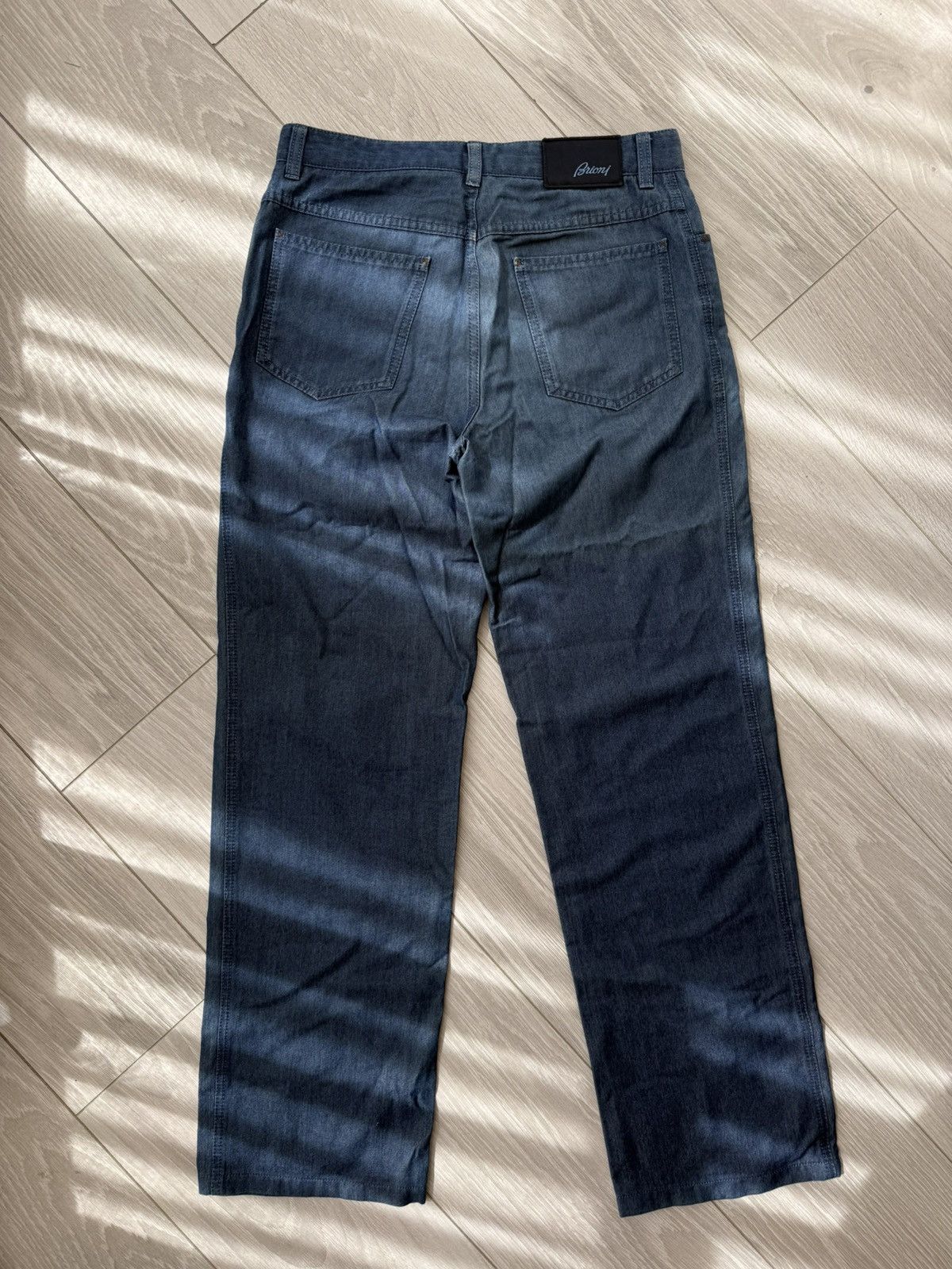 Brioni Brioni Denim Marmolada Washed Cotton Straight Luxury Jeans Size US 30 / EU 46 - 1 Thumbnail