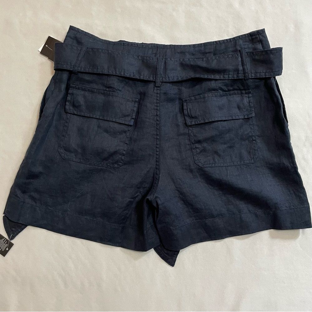Lauren Ralph Lauren NWT New Lauren Ralph Lauren Navy Belted Linen Shorts Size 6 Size 28" / US 6 / IT 42 - 3 Thumbnail