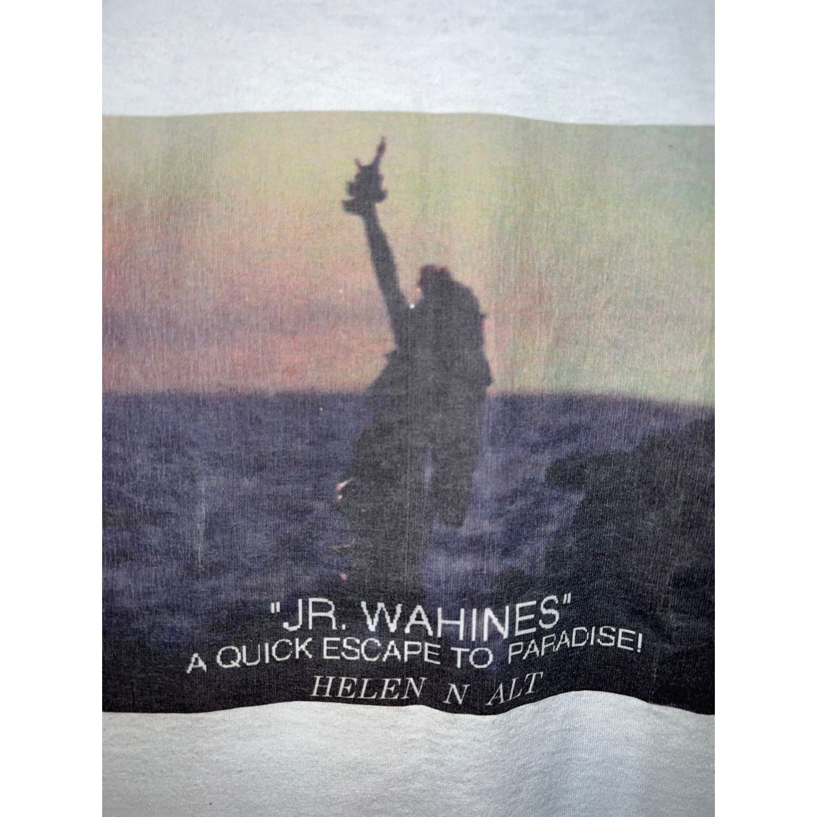 Vintage Vintage Hawaii Shirt JR Wahines Escape To Paradise 90s Tee L Size US L / EU 52-54 / 3 - 3 Thumbnail