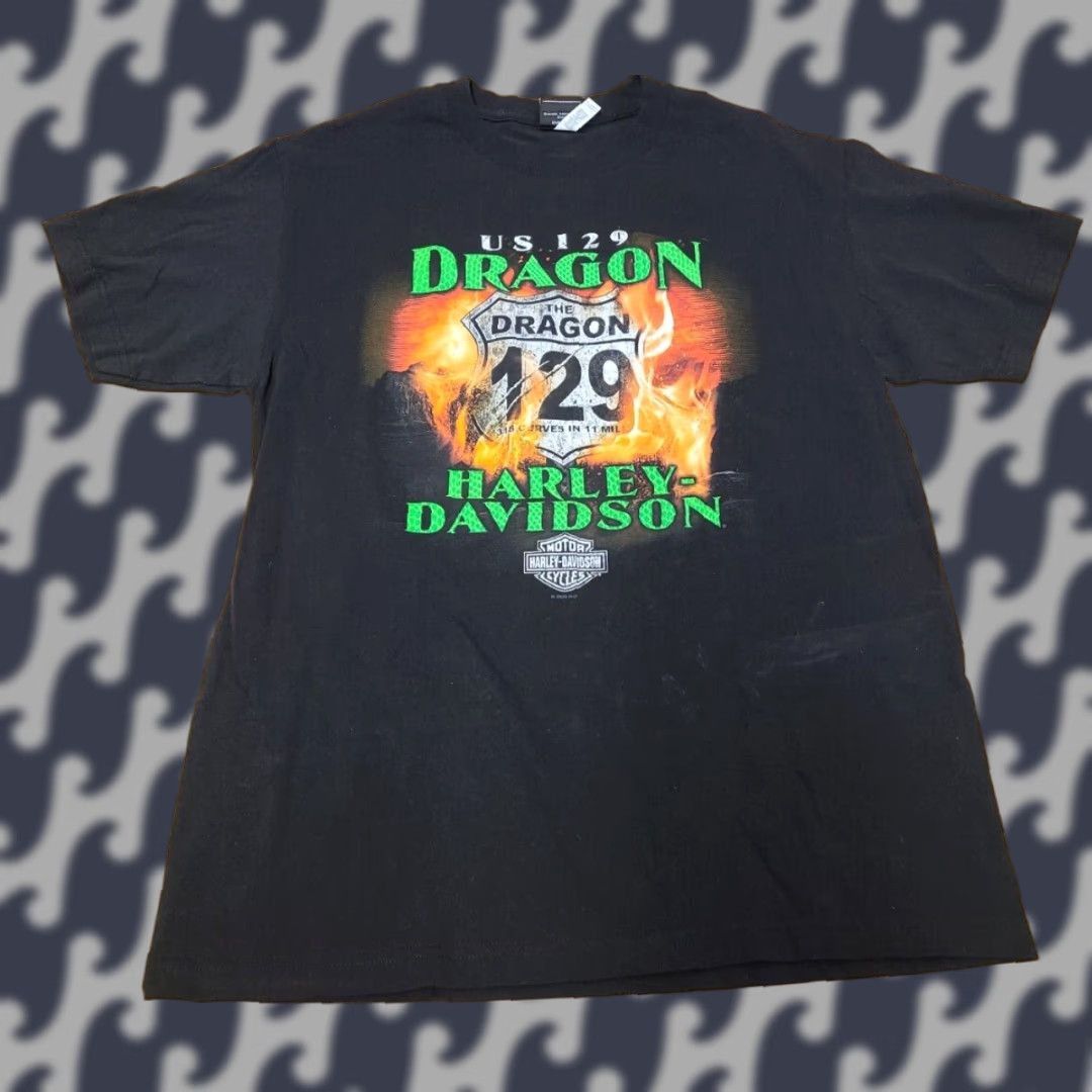 Harley Davidson Harley-Davidson T-Shirt Dragon Graphic 2020 Smoky Mountain Tennessee US 129 Mens Large Black Cotton Crew Neck Short Sleeve Regular Fit Size US L / EU 52-54 / 3 - 1 Thumbnail