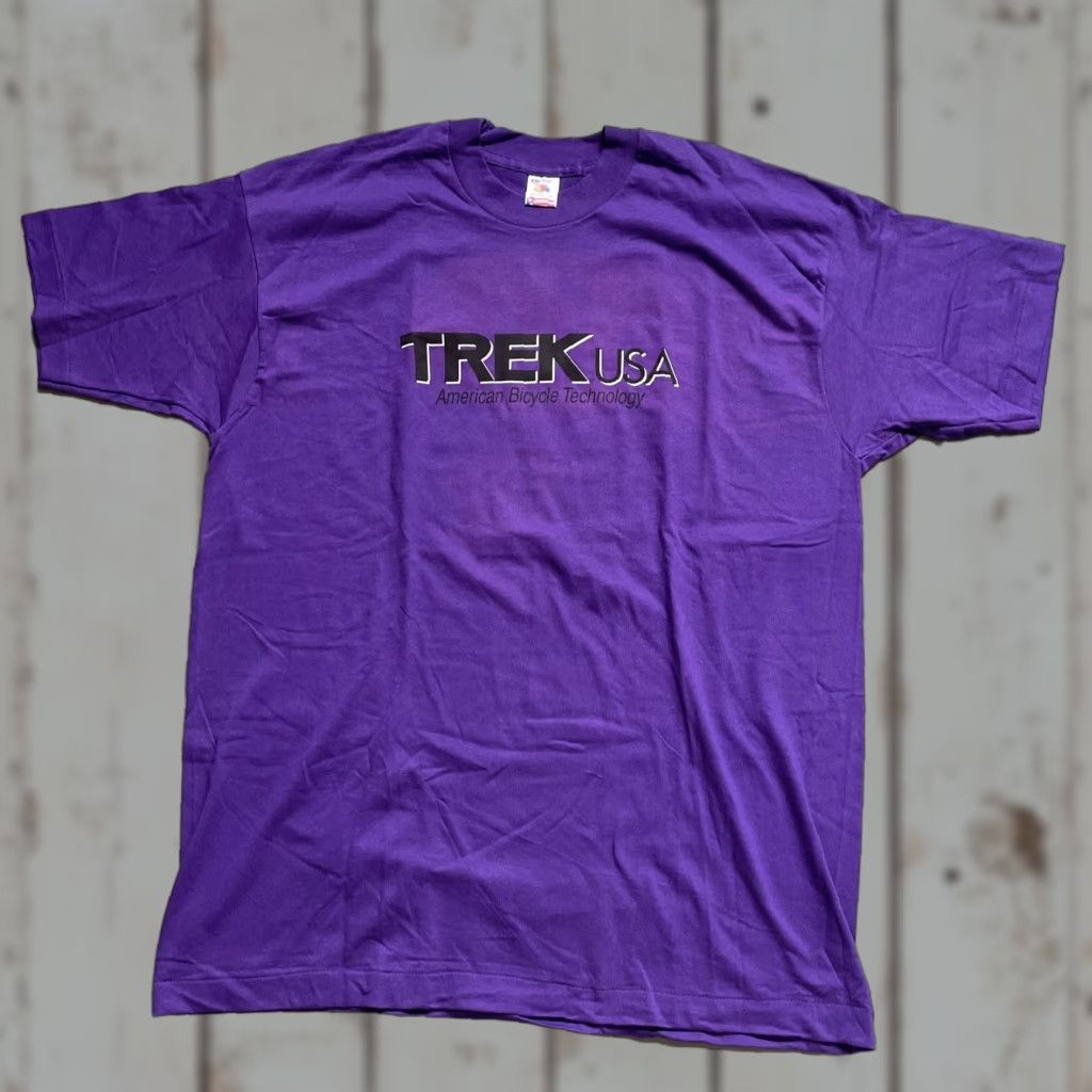 Fruit Of The Loom VINTAGE Trek Logo Promo Globe T-Shirt Nike? Size US XXL / EU 58 / 5 - 1 Thumbnail
