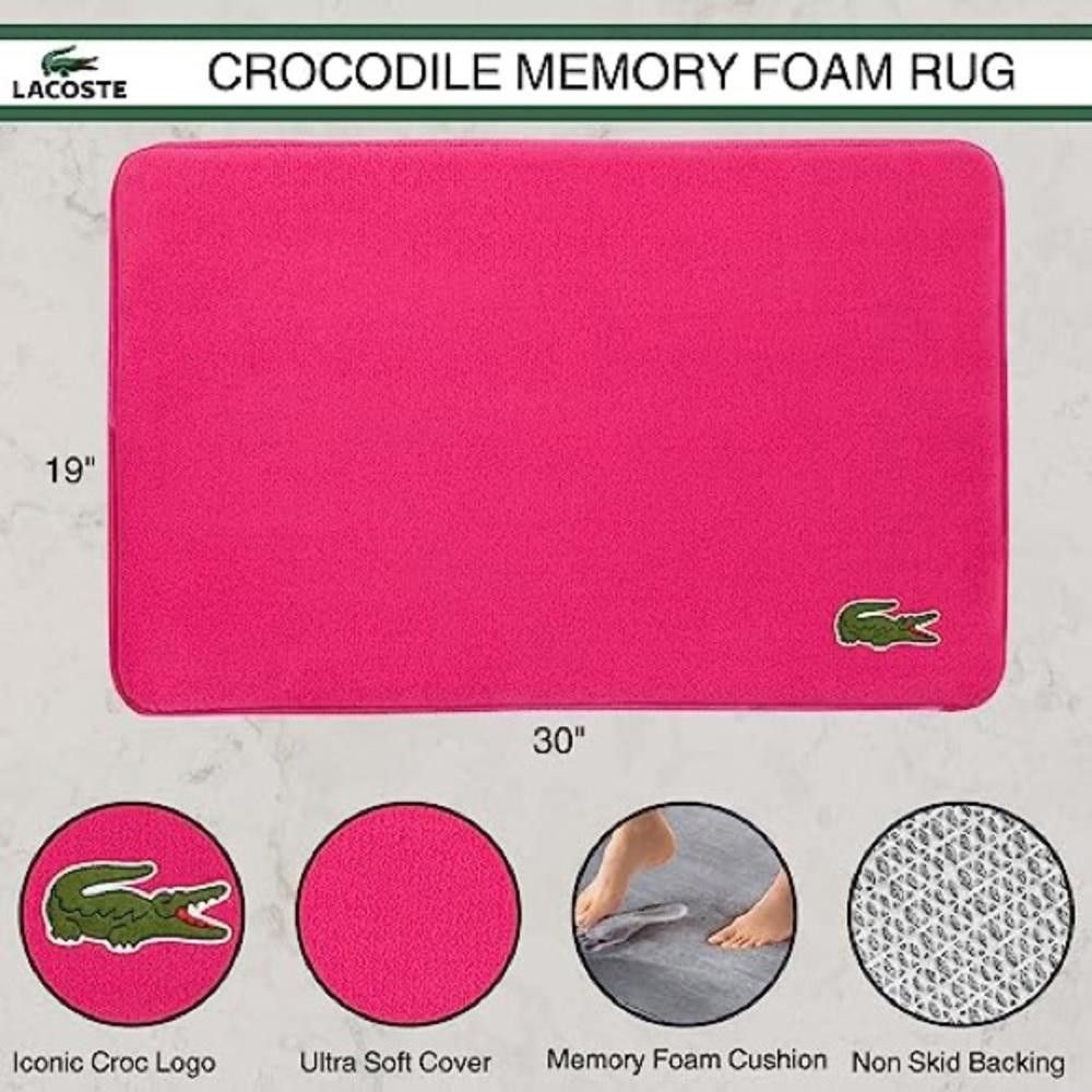 Lacoste Lacoste l Crocodile Memory Foam Bath Rug Size ONE SIZE - 2 Thumbnail