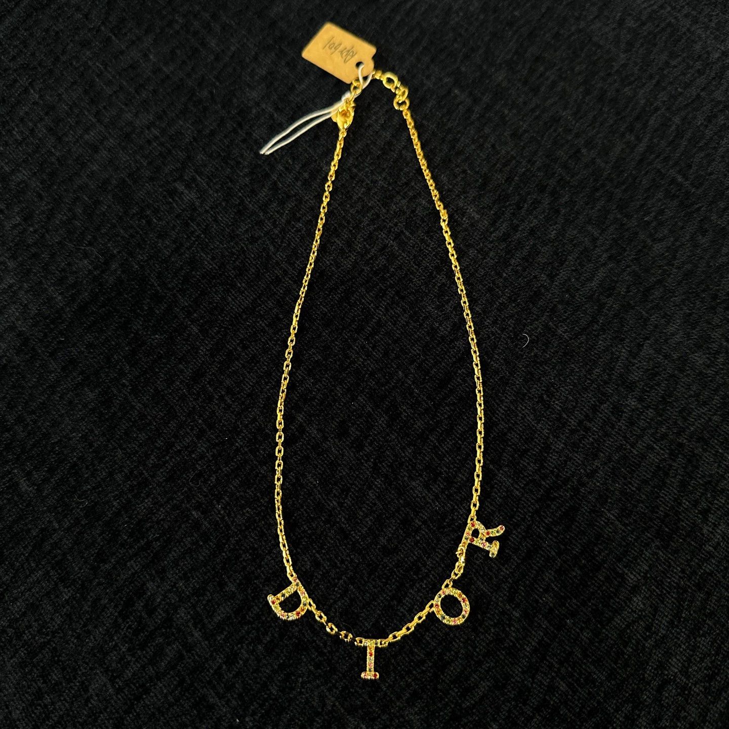 Christian Dior Monsieur Dior apr601 EVOLU Gold Crystal Letter Necklace Size ONE SIZE - 1 Thumbnail