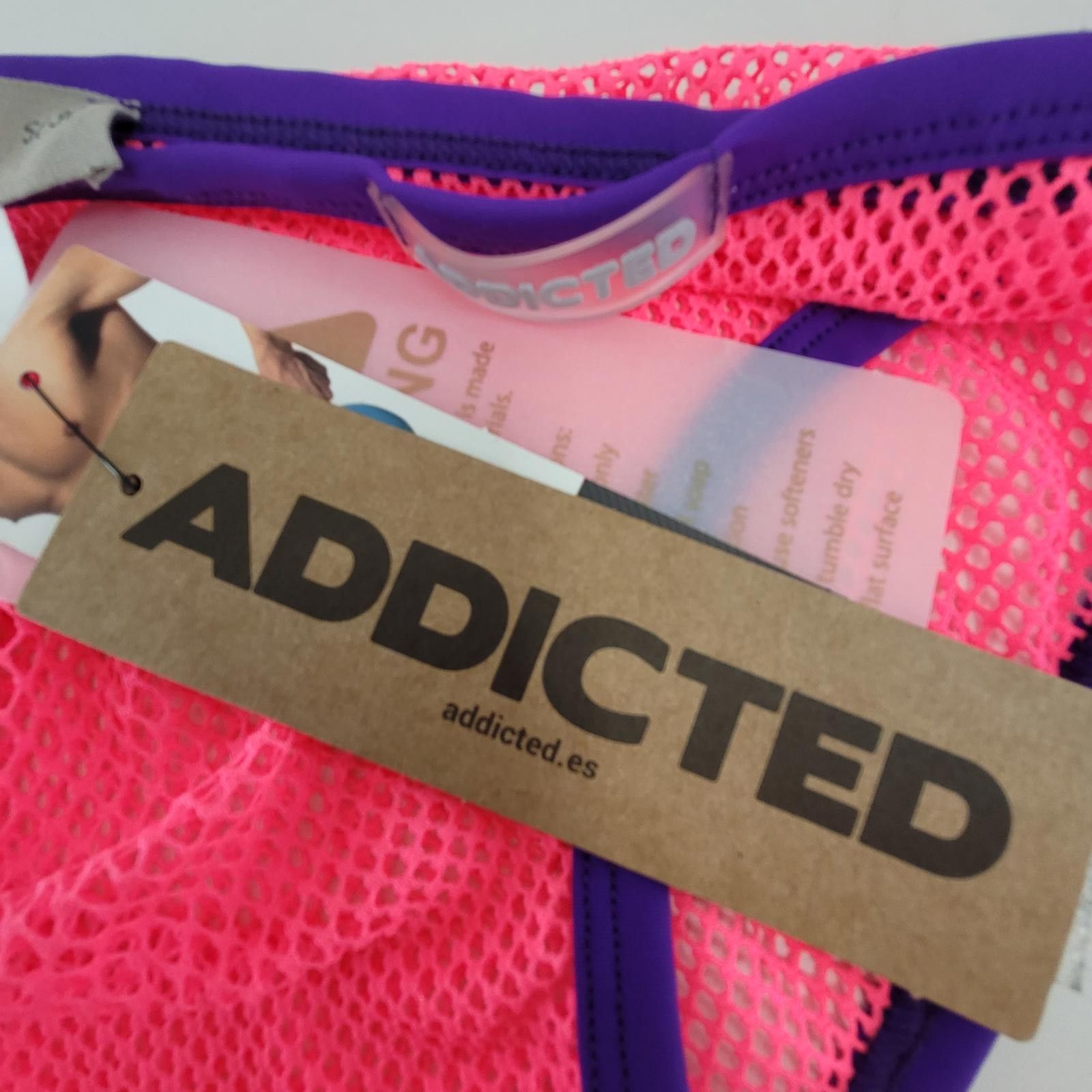 14th Addiction ADDICTED Mens L / 34 Fever Mesh Briefs Neon Pink Purple NEW Size ONE SIZE - 4 Thumbnail