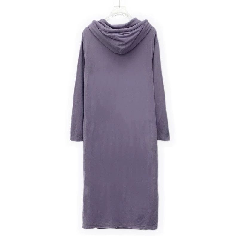 Loewe Loewe Purple lettering fleece cotton long sleeve hooded dr Size XS / US 0-2 / IT 36-38 - 2 Thumbnail